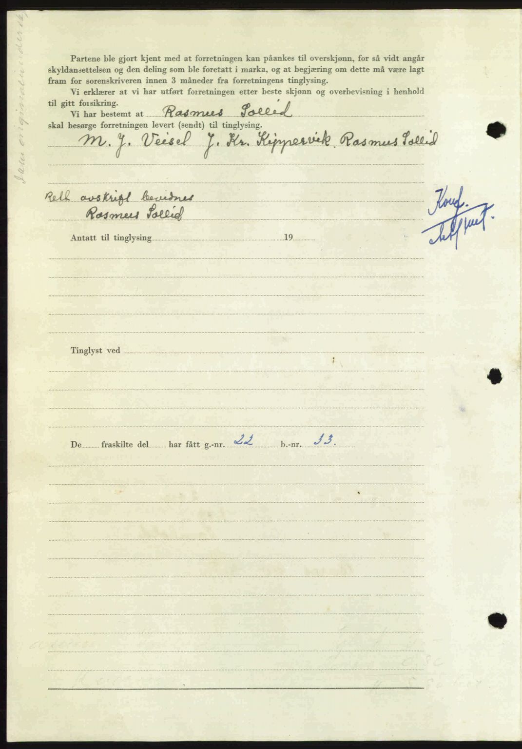 Nordmøre sorenskriveri, AV/SAT-A-4132/1/2/2Ca: Mortgage book no. A114, 1950-1950, Diary no: : 412/1950