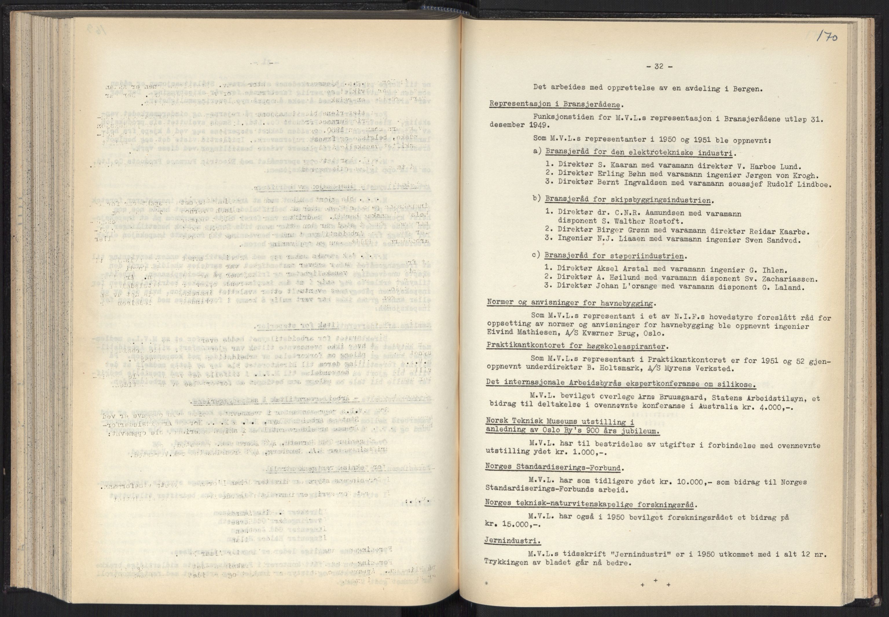 Teknologibedriftenes Landsforening TBL, AV/RA-PA-1700/A/Ad/L0007: Årsberetning med register, 1940-1951, p. 170