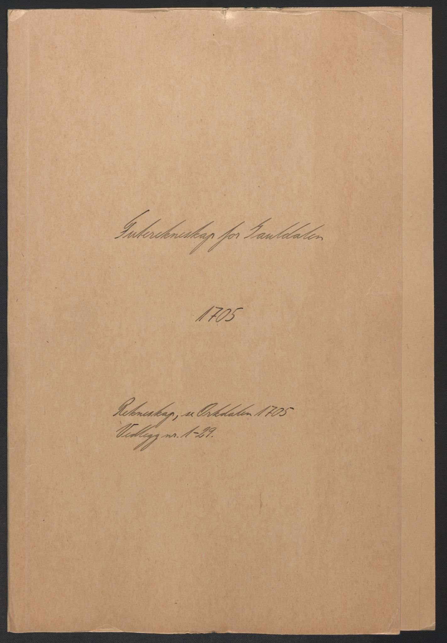 Rentekammeret inntil 1814, Reviderte regnskaper, Fogderegnskap, RA/EA-4092/R60/L3955: Fogderegnskap Orkdal og Gauldal, 1705, p. 253