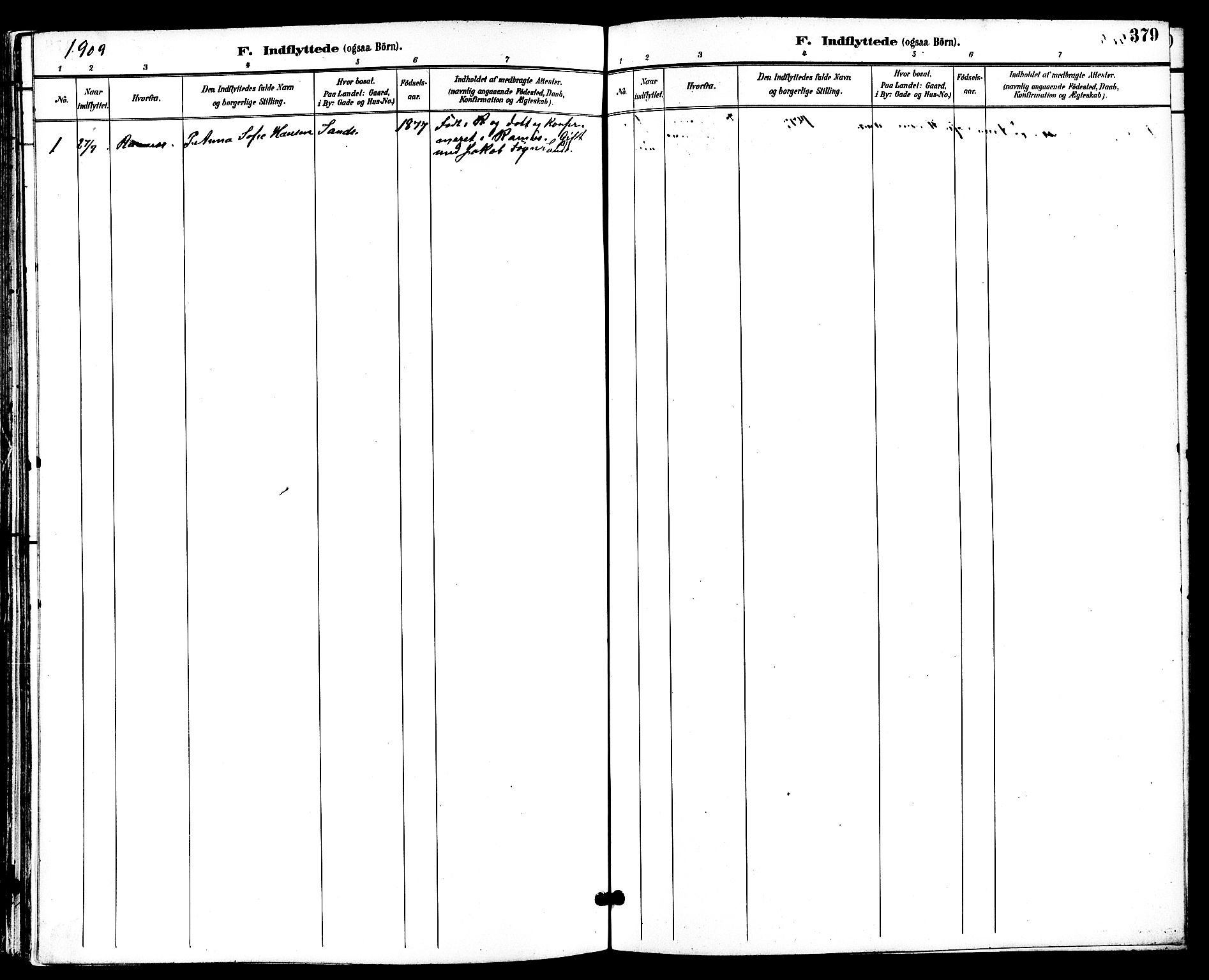 Nøtterøy kirkebøker, AV/SAKO-A-354/G/Ga/L0004: Parish register (copy) no. I 4, 1894-1909, p. 379