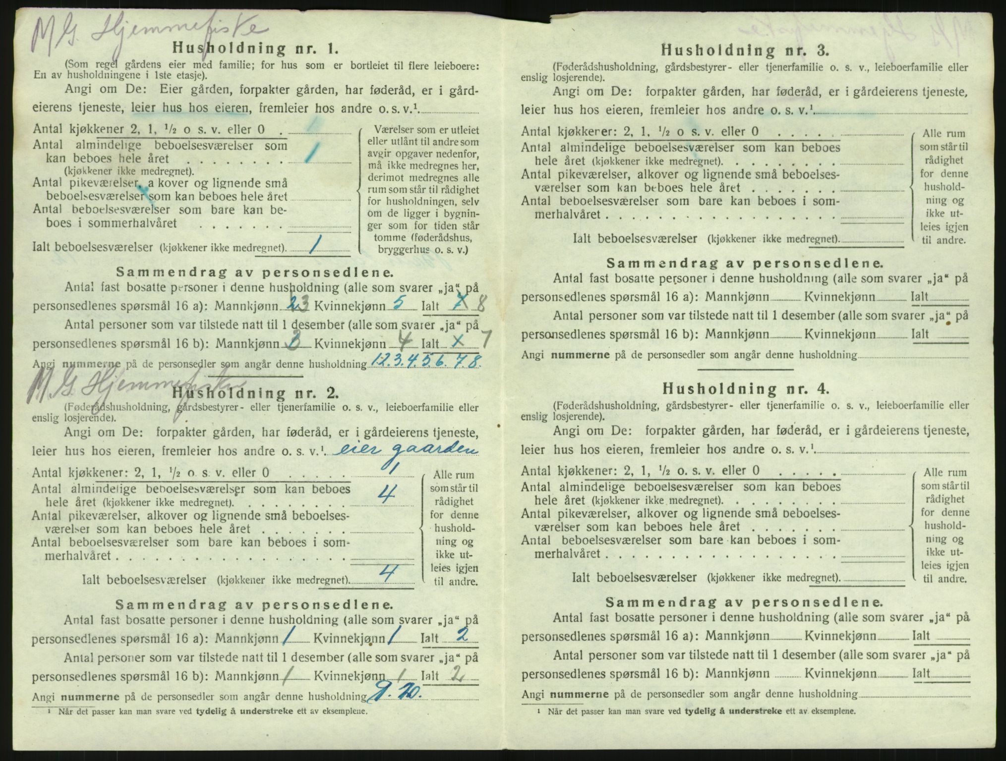 SAKO, 1920 census for Brunlanes, 1920, p. 1708