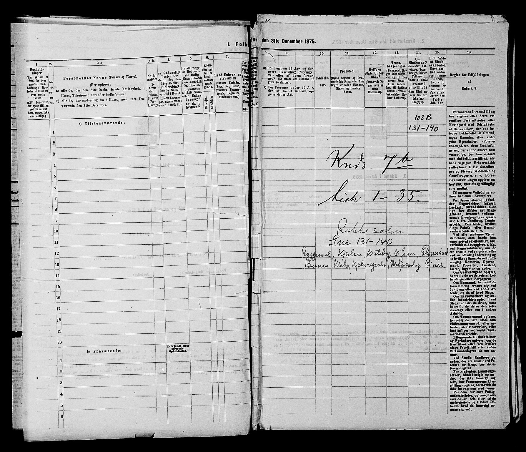 RA, 1875 census for 0116P Berg, 1875, p. 1174