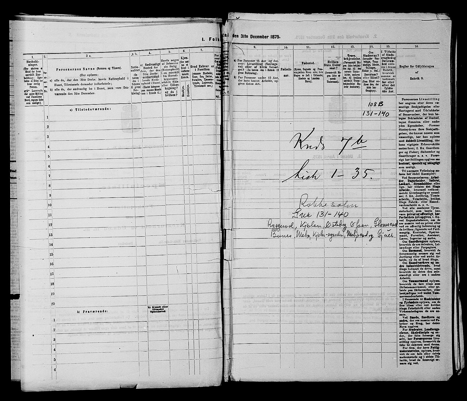 RA, 1875 census for 0116P Berg, 1875, p. 1174