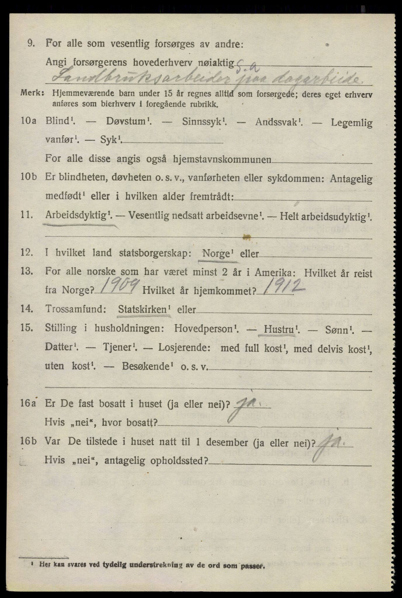 SAO, 1920 census for Enebakk, 1920, p. 1536