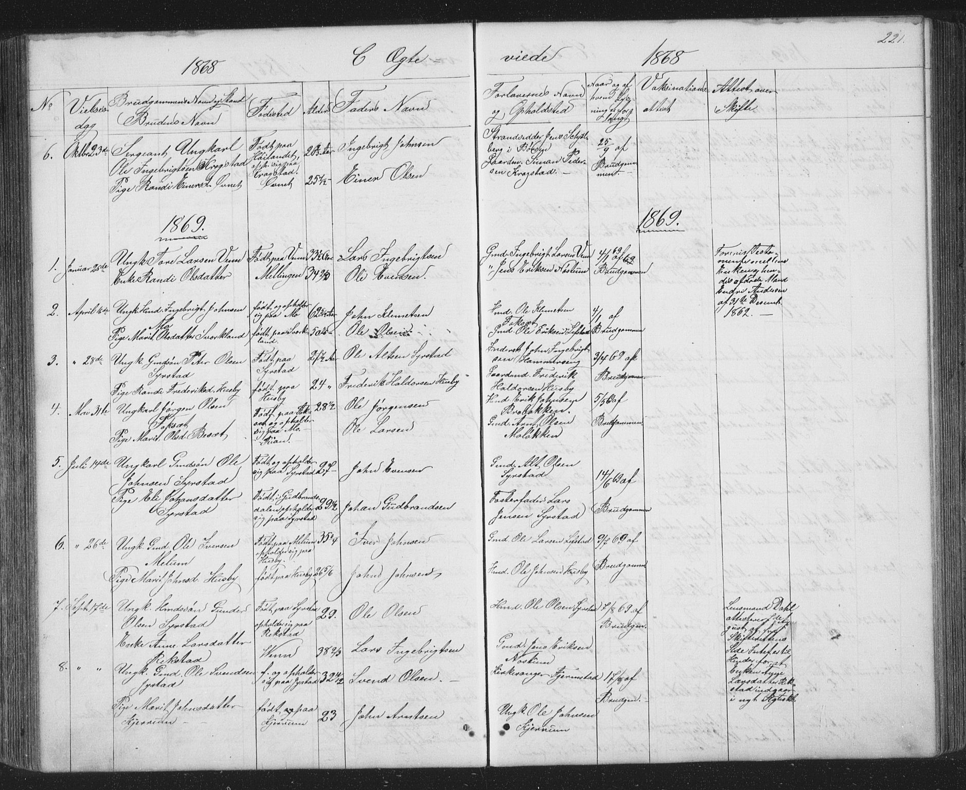 Ministerialprotokoller, klokkerbøker og fødselsregistre - Sør-Trøndelag, SAT/A-1456/667/L0798: Parish register (copy) no. 667C03, 1867-1929, p. 221