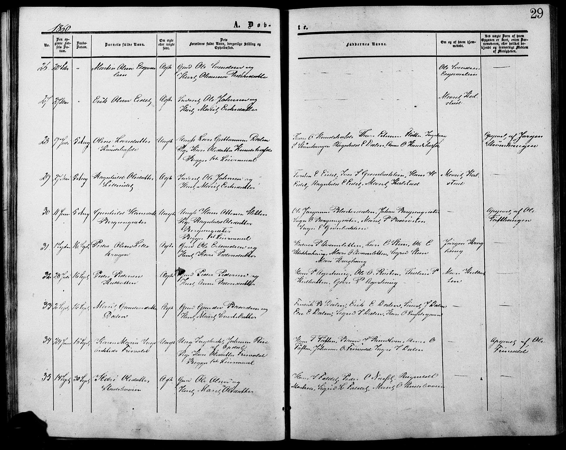 Lesja prestekontor, SAH/PREST-068/H/Ha/Haa/L0007: Parish register (official) no. 7, 1854-1862, p. 29