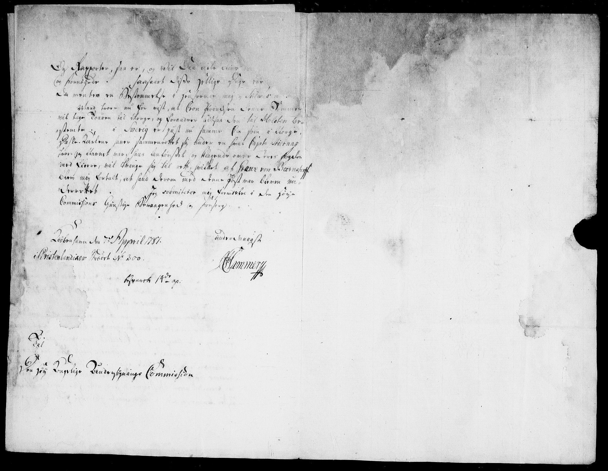 Danske Kanselli, Skapsaker, AV/RA-EA-4061/F/L0097: Skap 16, pakke 7 III, 1787, p. 27