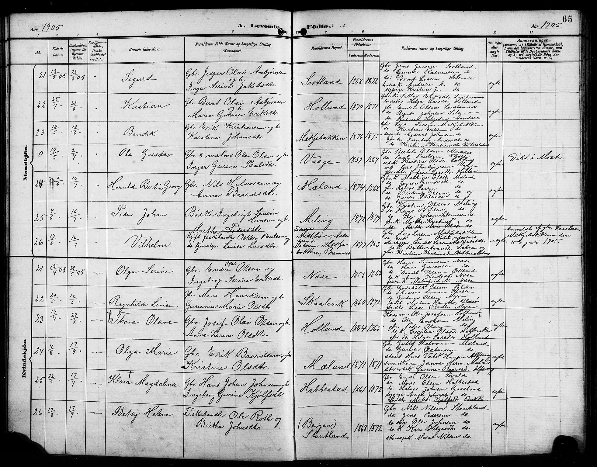 Finnås sokneprestembete, SAB/A-99925/H/Ha/Hab/Habb/L0004: Parish register (copy) no. B 4, 1897-1907, p. 65