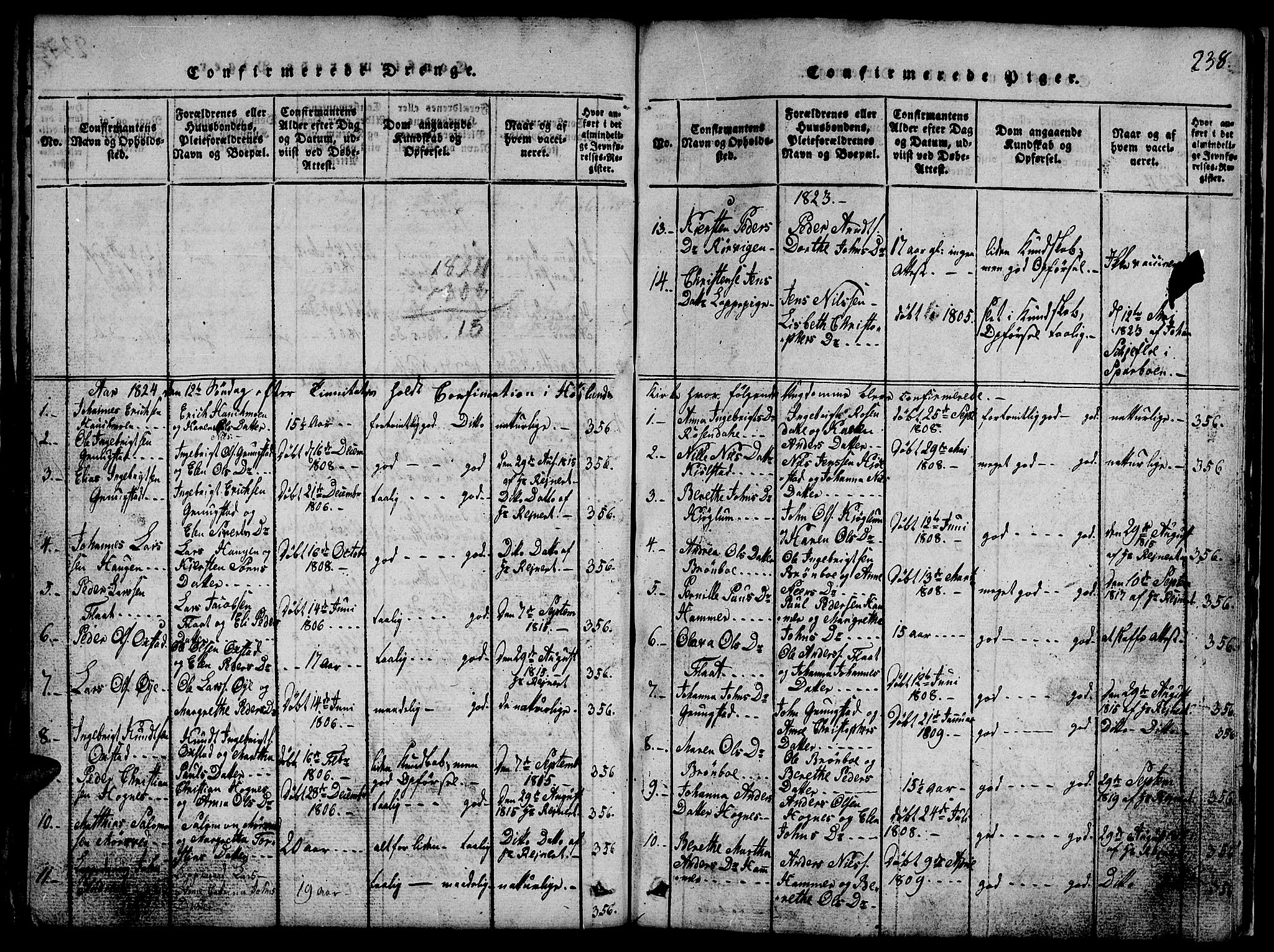 Ministerialprotokoller, klokkerbøker og fødselsregistre - Nord-Trøndelag, SAT/A-1458/765/L0562: Parish register (copy) no. 765C01, 1817-1851, p. 238