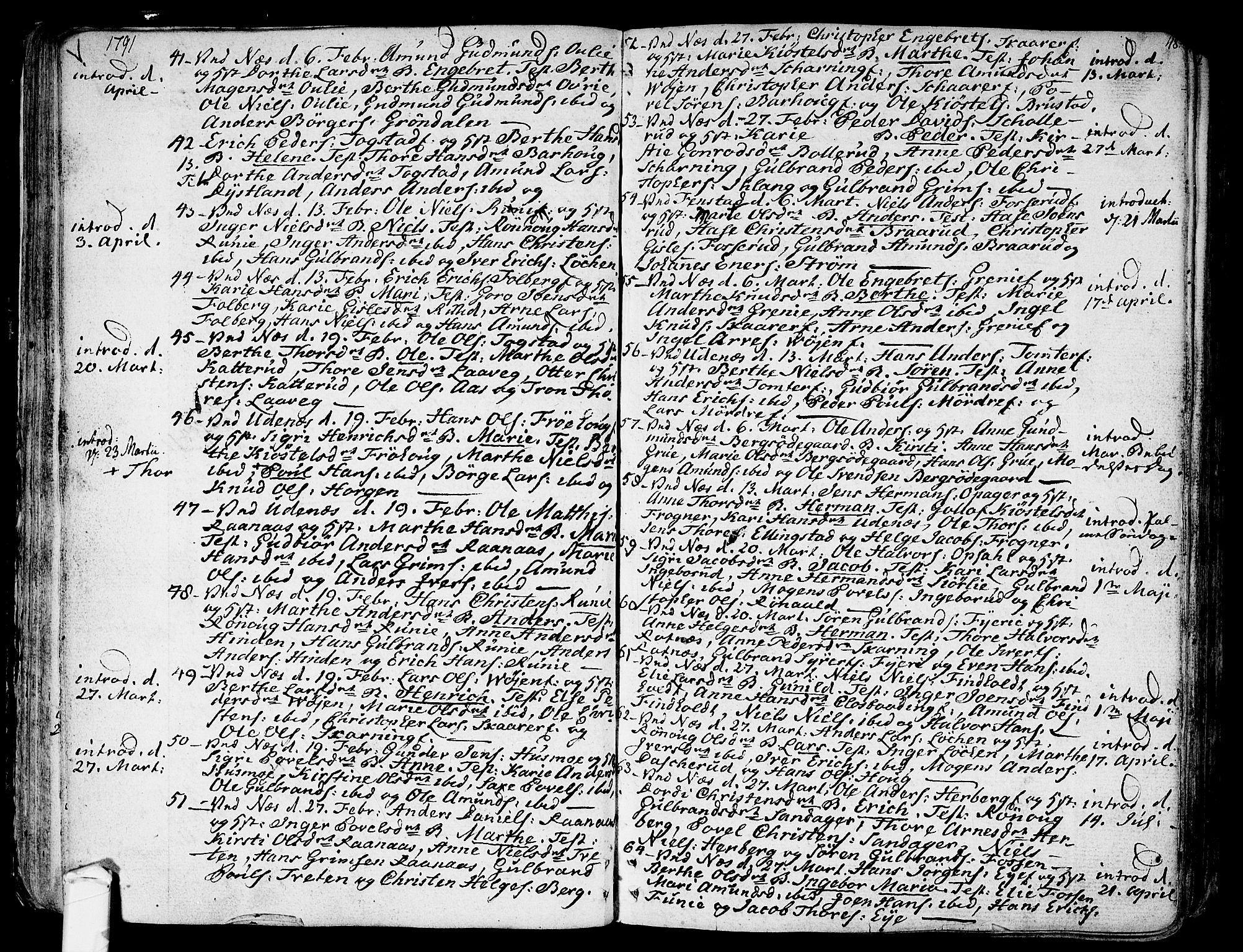 Nes prestekontor Kirkebøker, SAO/A-10410/F/Fa/L0004: Parish register (official) no. I 4, 1781-1816, p. 48