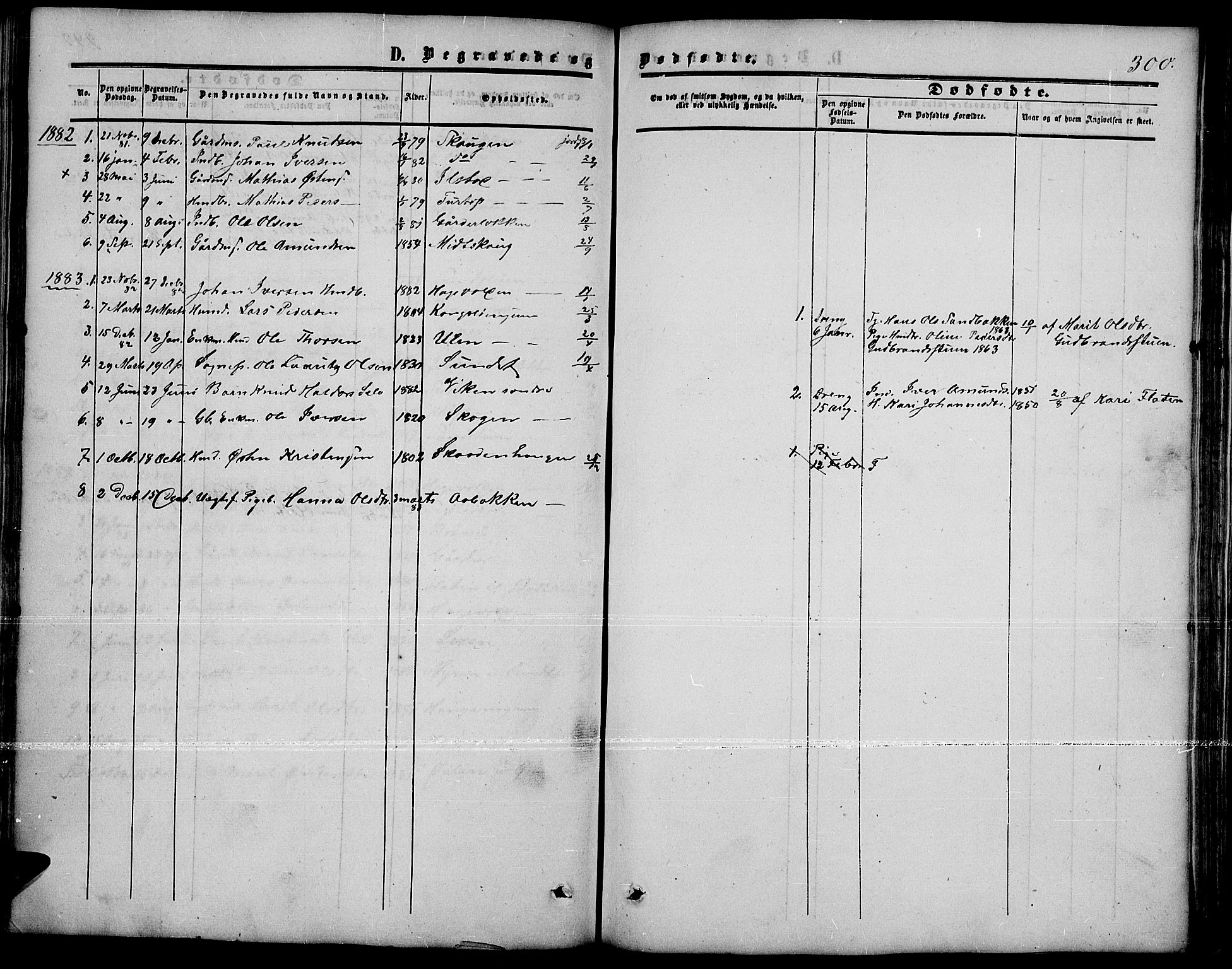 Nord-Fron prestekontor, AV/SAH-PREST-080/H/Ha/Hab/L0001: Parish register (copy) no. 1, 1851-1883, p. 300