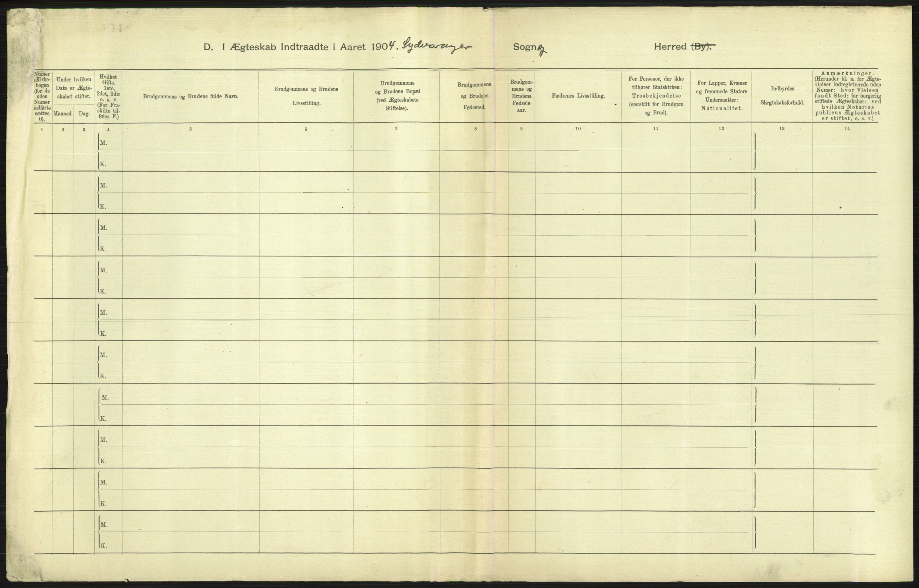 Statistisk sentralbyrå, Sosiodemografiske emner, Befolkning, RA/S-2228/D/Df/Dfa/Dfab/L0023: Finnmarkens amt: Fødte, gifte, døde, 1904, p. 159