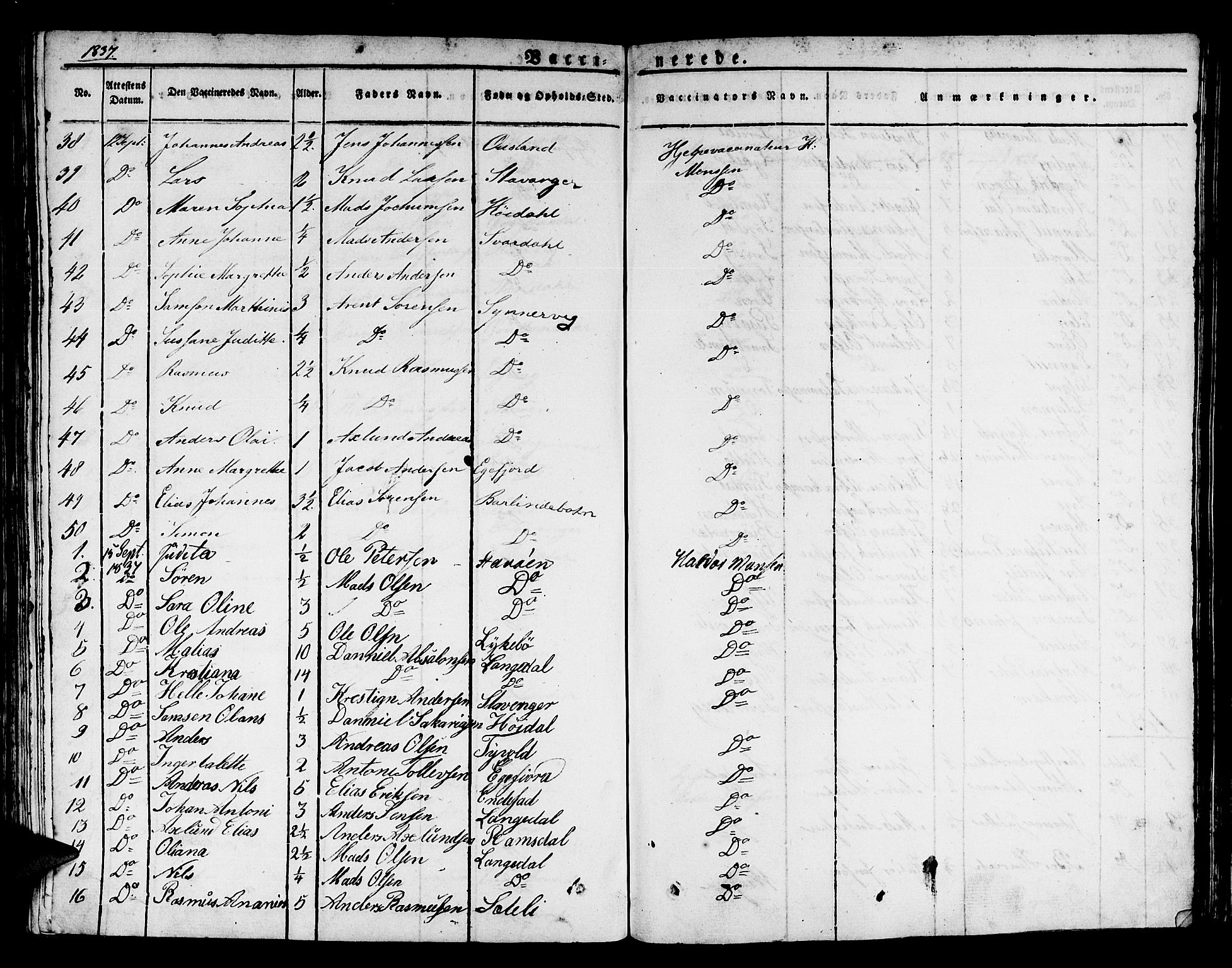 Kinn sokneprestembete, AV/SAB-A-80801/H/Haa/Haaa/L0004/0002: Parish register (official) no. A 4II, 1822-1840, p. 50