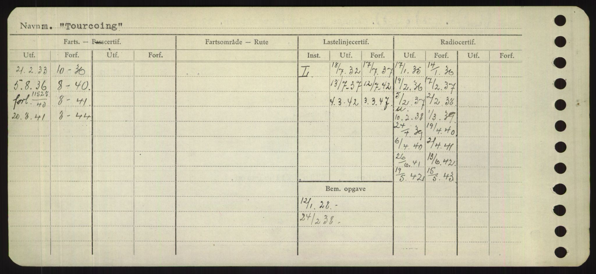 Sjøfartsdirektoratet med forløpere, Skipsmålingen, AV/RA-S-1627/H/Hd/L0039: Fartøy, Ti-Tø, p. 446