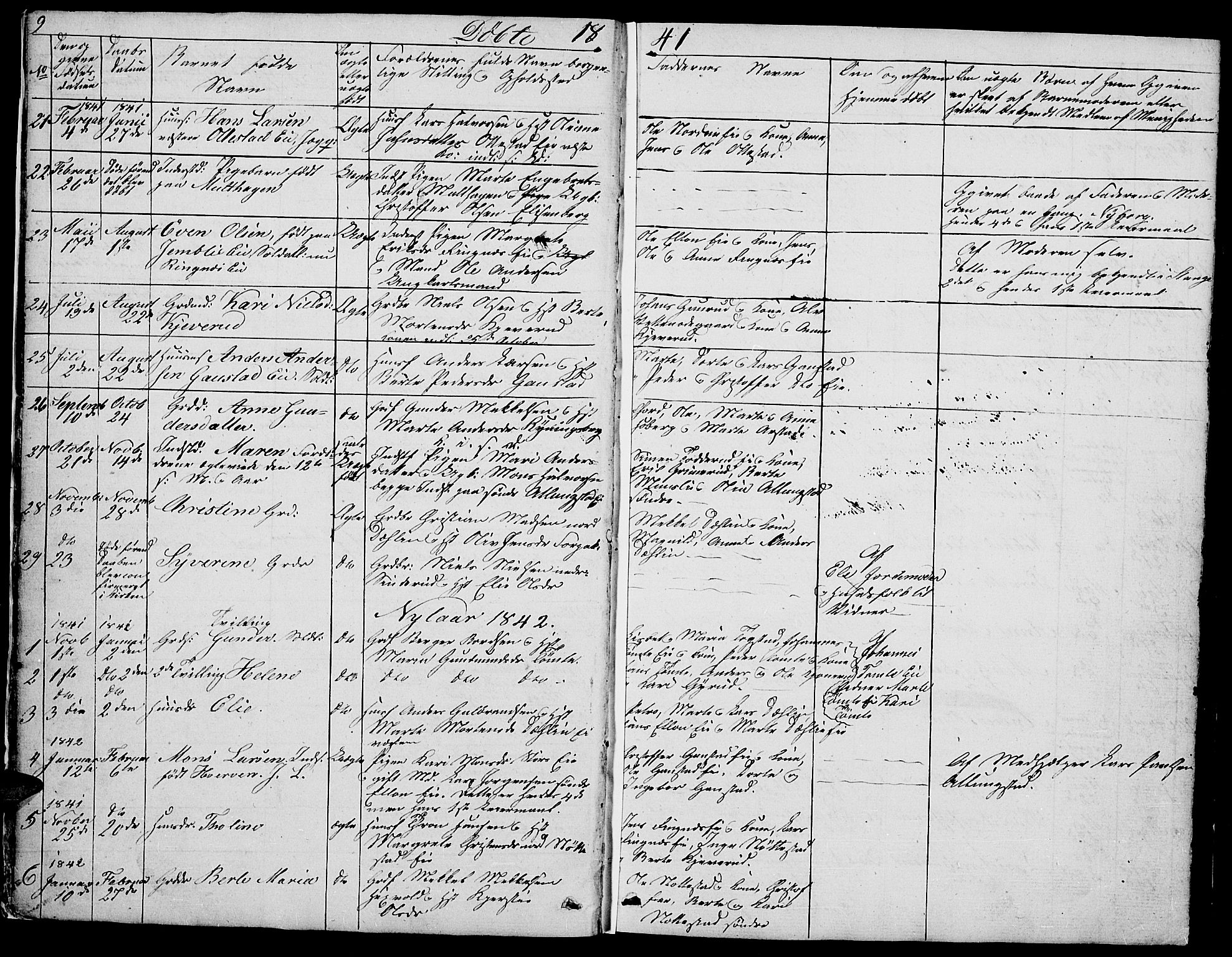 Stange prestekontor, SAH/PREST-002/L/L0002: Parish register (copy) no. 2, 1838-1879, p. 9