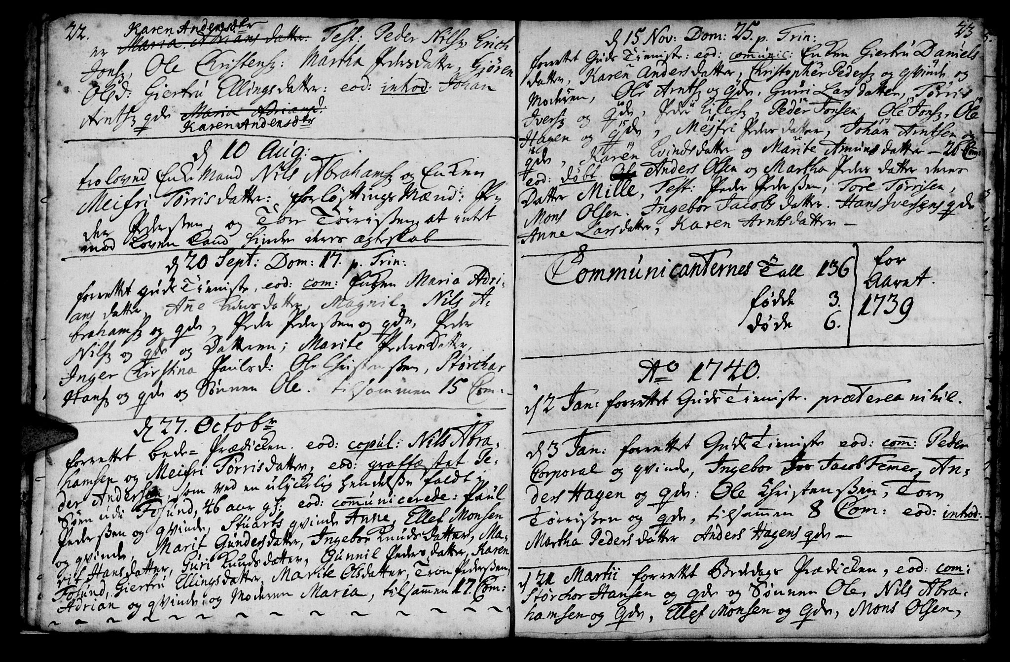 Ministerialprotokoller, klokkerbøker og fødselsregistre - Møre og Romsdal, SAT/A-1454/574/L0875: Parish register (official) no. 574A01, 1733-1753, p. 22-23