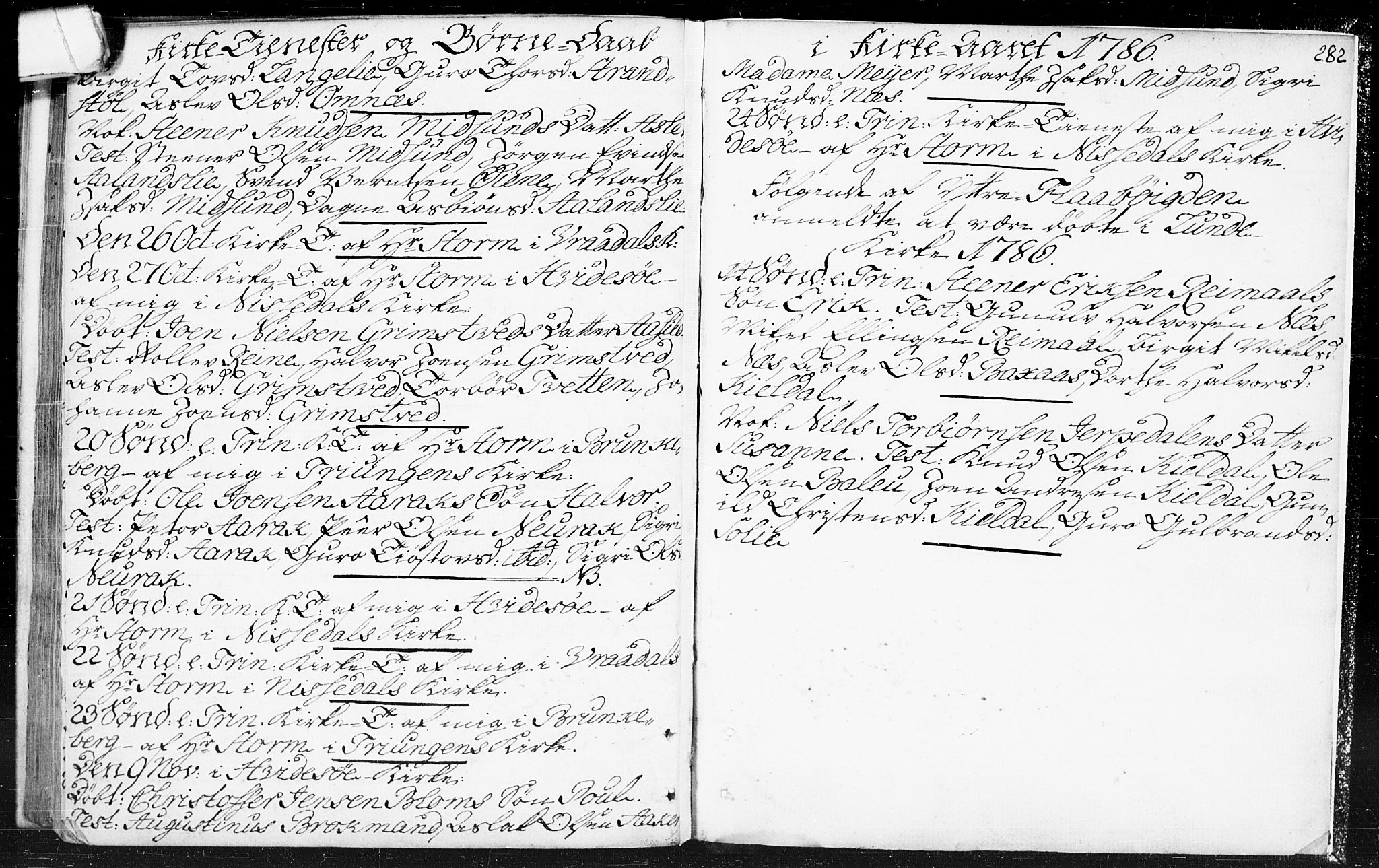 Kviteseid kirkebøker, SAKO/A-276/F/Fa/L0002: Parish register (official) no. I 2, 1773-1786, p. 282