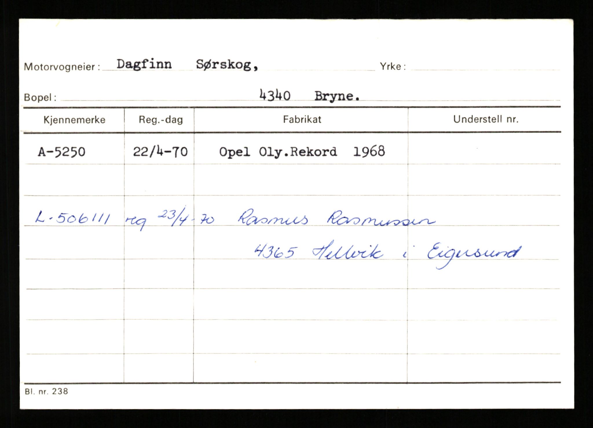 Stavanger trafikkstasjon, AV/SAST-A-101942/0/G/L0001: Registreringsnummer: 0 - 5782, 1930-1971, p. 3103