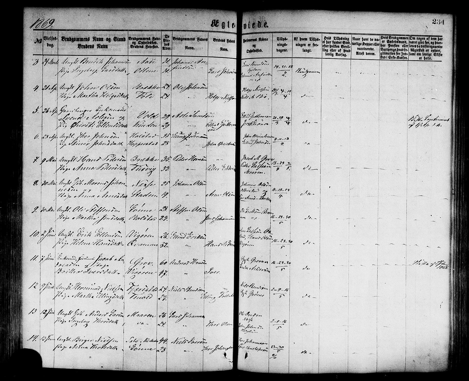 Vik sokneprestembete, AV/SAB-A-81501/H/Haa/Haaa/L0009: Parish register (official) no. A 9, 1866-1877, p. 234