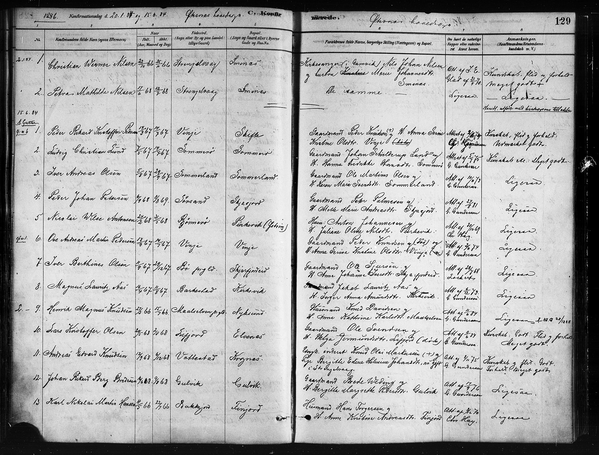 Ministerialprotokoller, klokkerbøker og fødselsregistre - Nordland, SAT/A-1459/893/L1335: Parish register (official) no. 893A08 /1, 1878-1884, p. 129