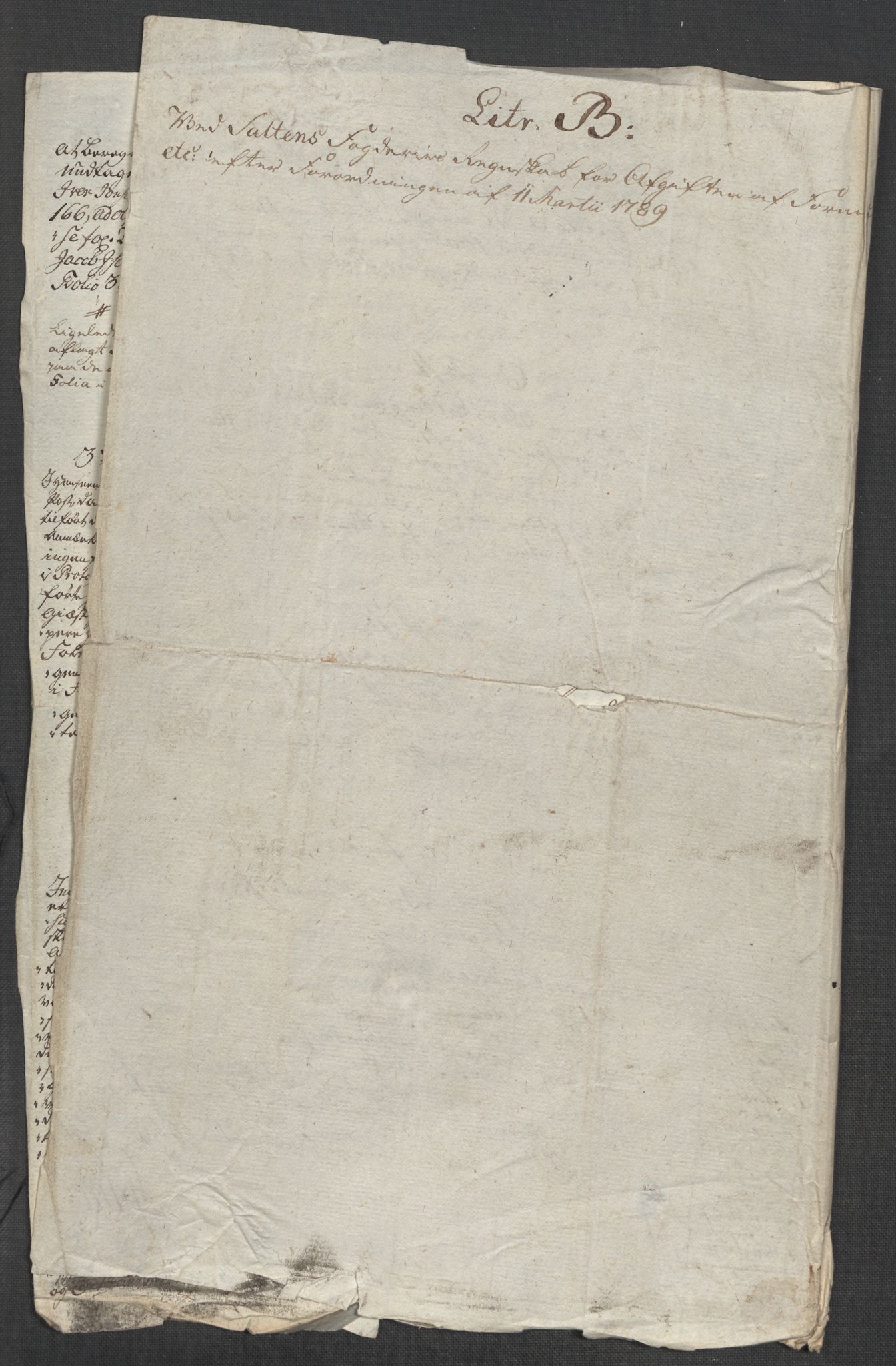 Rentekammeret inntil 1814, Reviderte regnskaper, Mindre regnskaper, AV/RA-EA-4068/Rf/Rfe/L0040: Ryfylke fogderi, Råbyggelaget fogderi, Salten fogderi, 1789, p. 335
