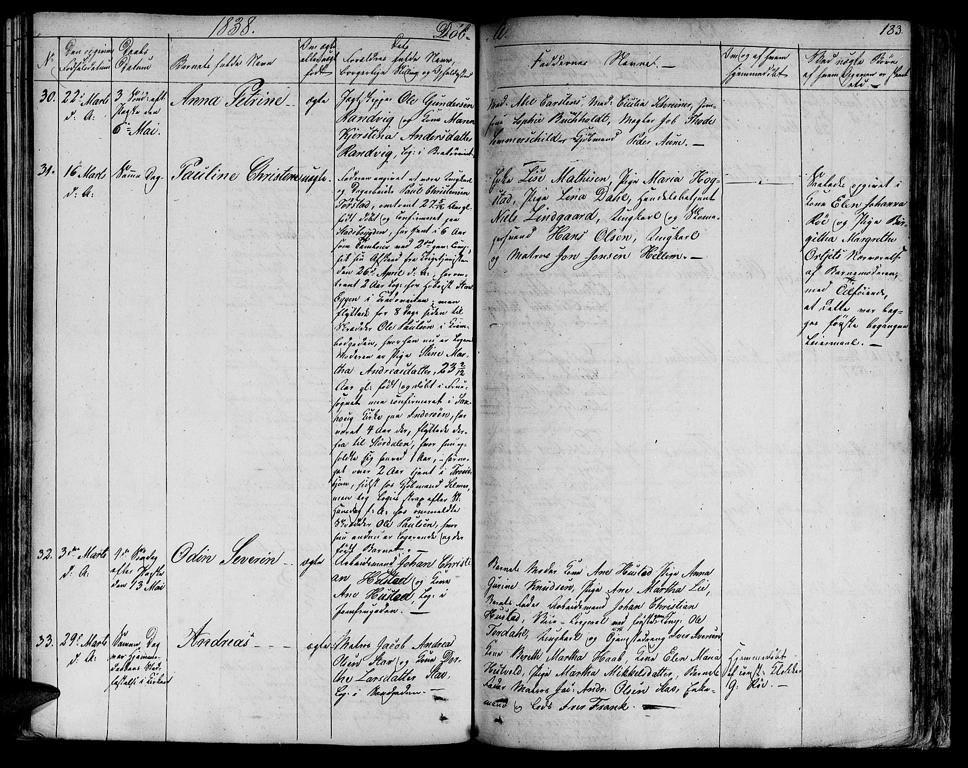 Ministerialprotokoller, klokkerbøker og fødselsregistre - Sør-Trøndelag, AV/SAT-A-1456/602/L0108: Parish register (official) no. 602A06, 1821-1839, p. 183