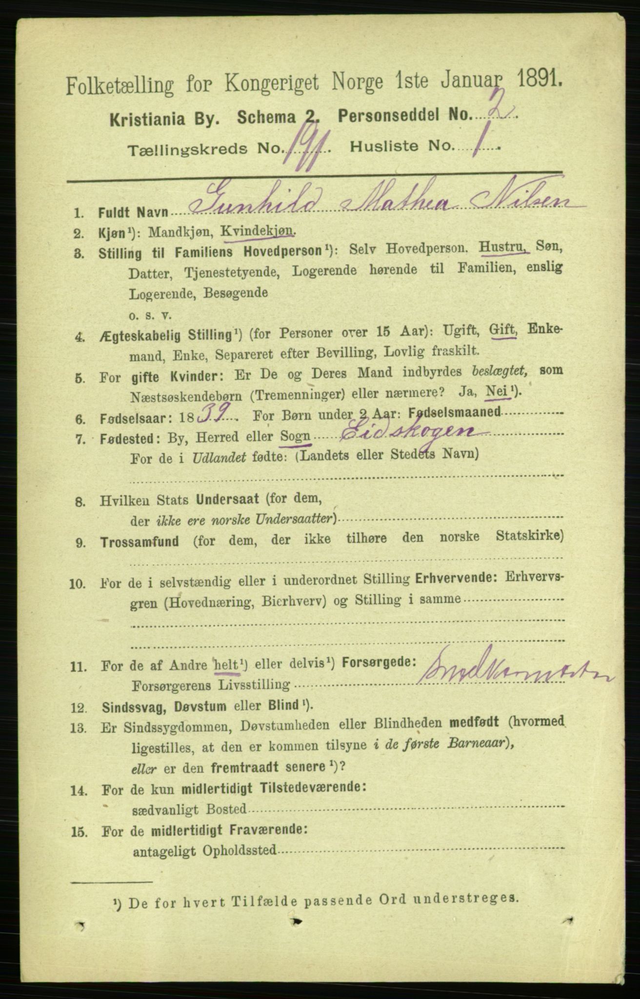 RA, 1891 census for 0301 Kristiania, 1891, p. 114644