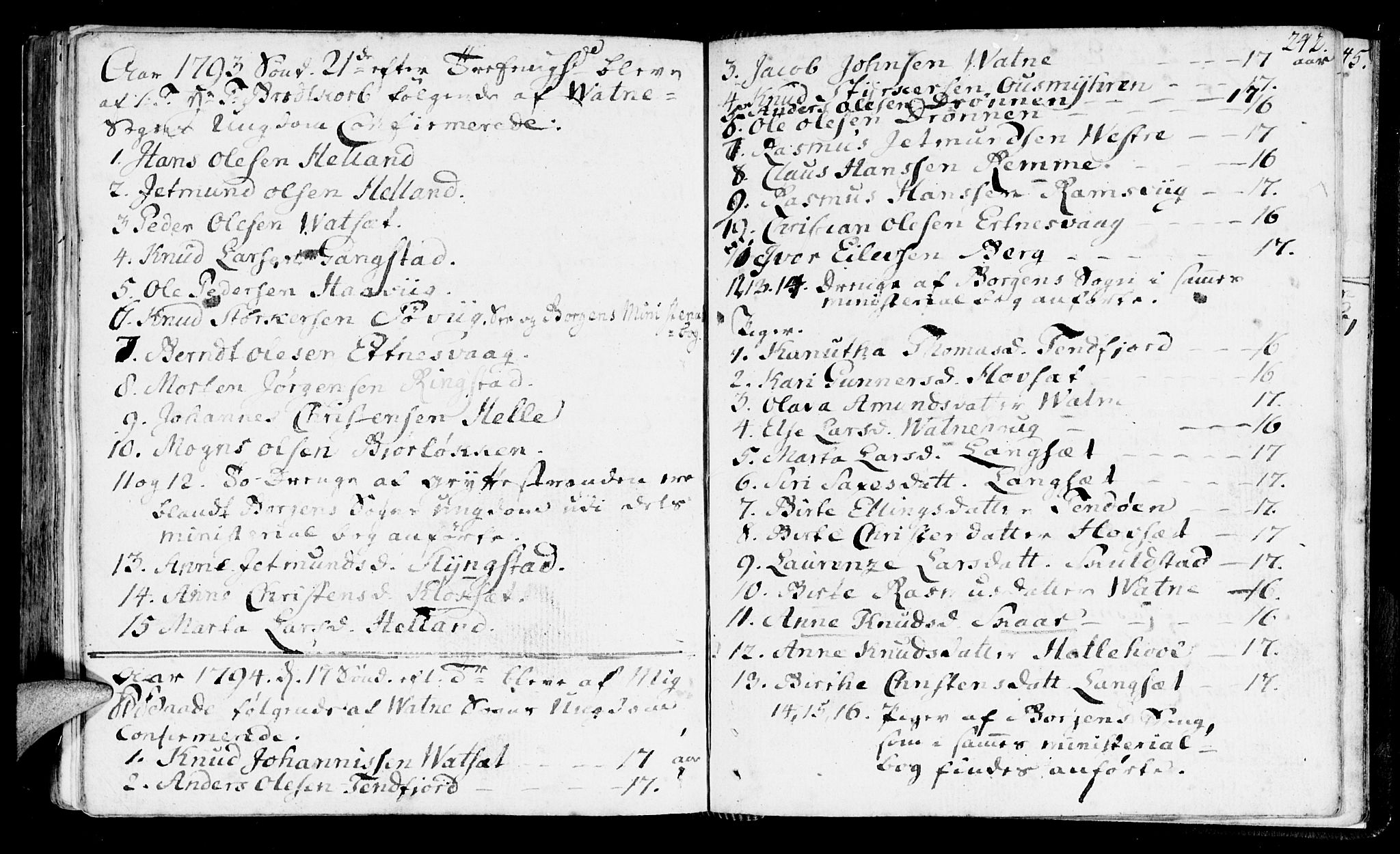 Ministerialprotokoller, klokkerbøker og fødselsregistre - Møre og Romsdal, AV/SAT-A-1454/525/L0372: Parish register (official) no. 525A02, 1778-1817, p. 242