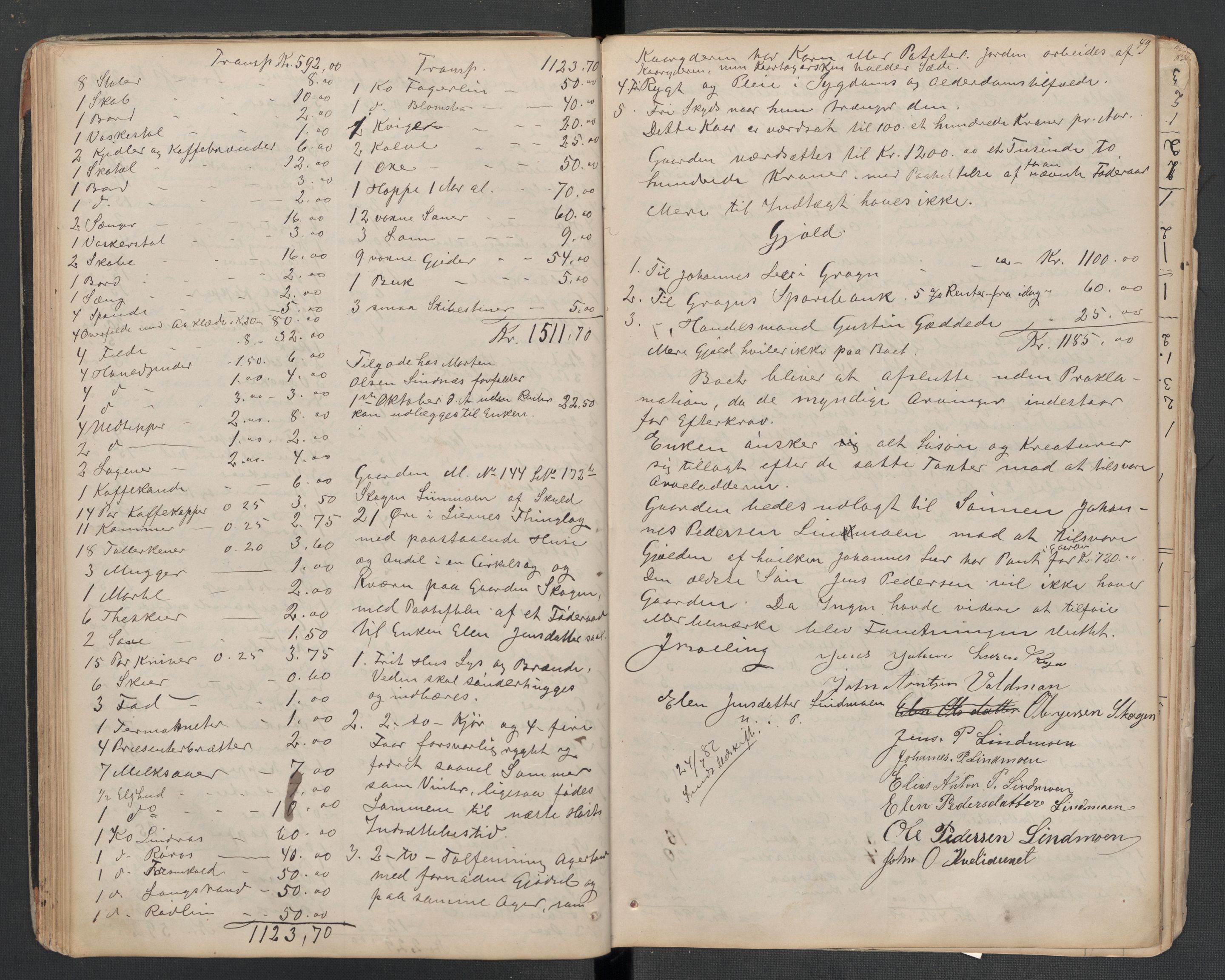 Lierne lensmannskontor - 1. avlevering, AV/SAT-A-1030/02/L0014: Dødsfalls-/ registreringsprotokoll, 1872-1905, p. 49