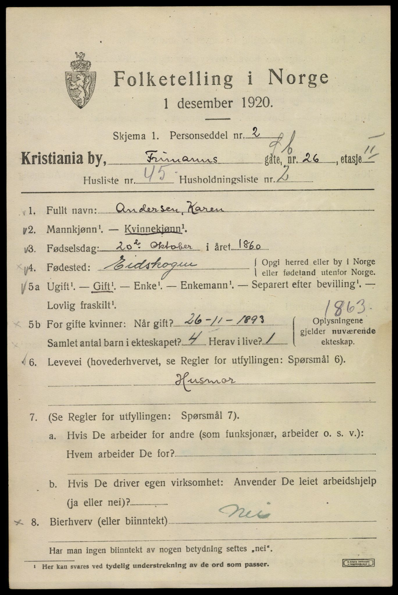 SAO, 1920 census for Kristiania, 1920, p. 239821