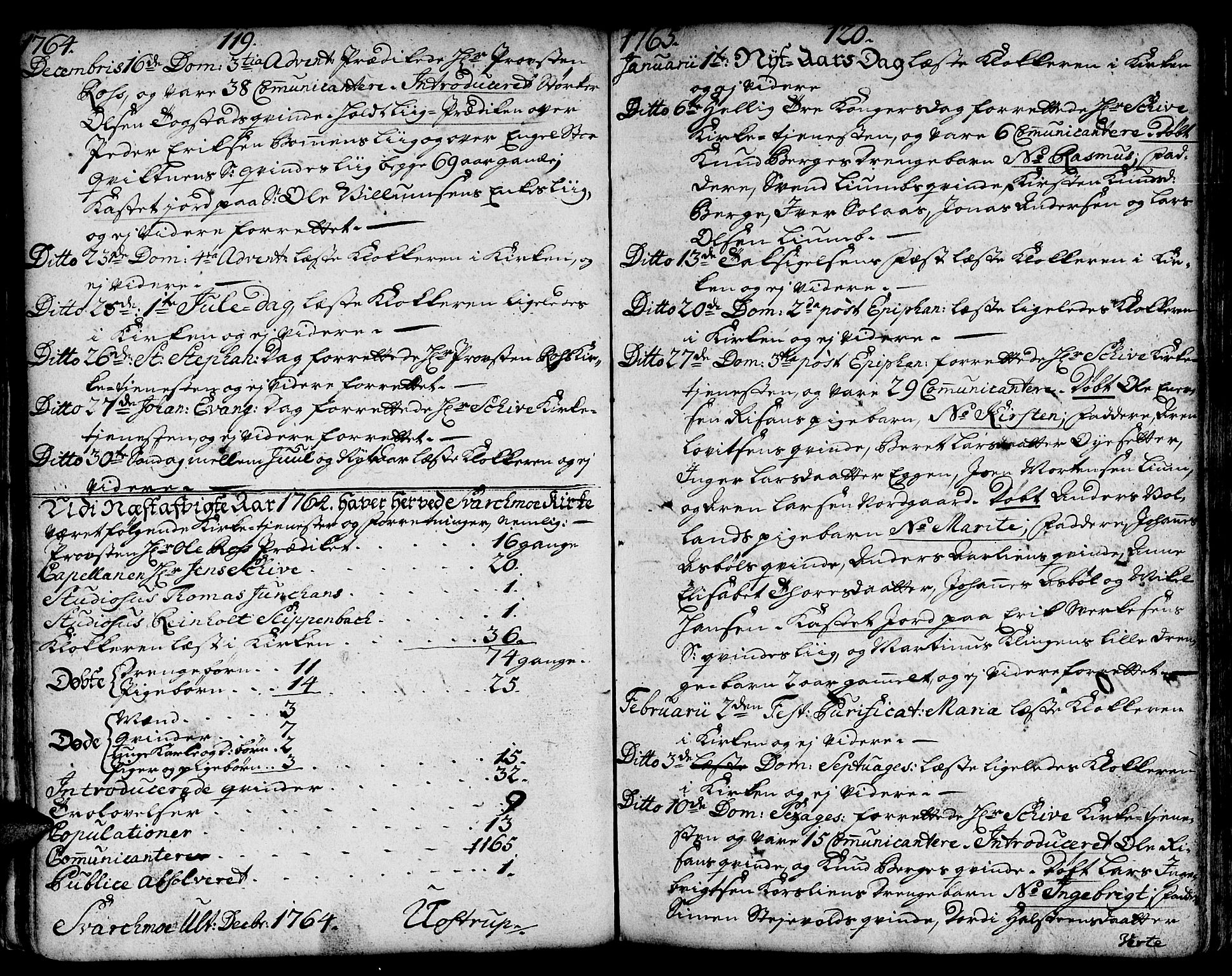 Ministerialprotokoller, klokkerbøker og fødselsregistre - Sør-Trøndelag, SAT/A-1456/671/L0840: Parish register (official) no. 671A02, 1756-1794, p. 119-120
