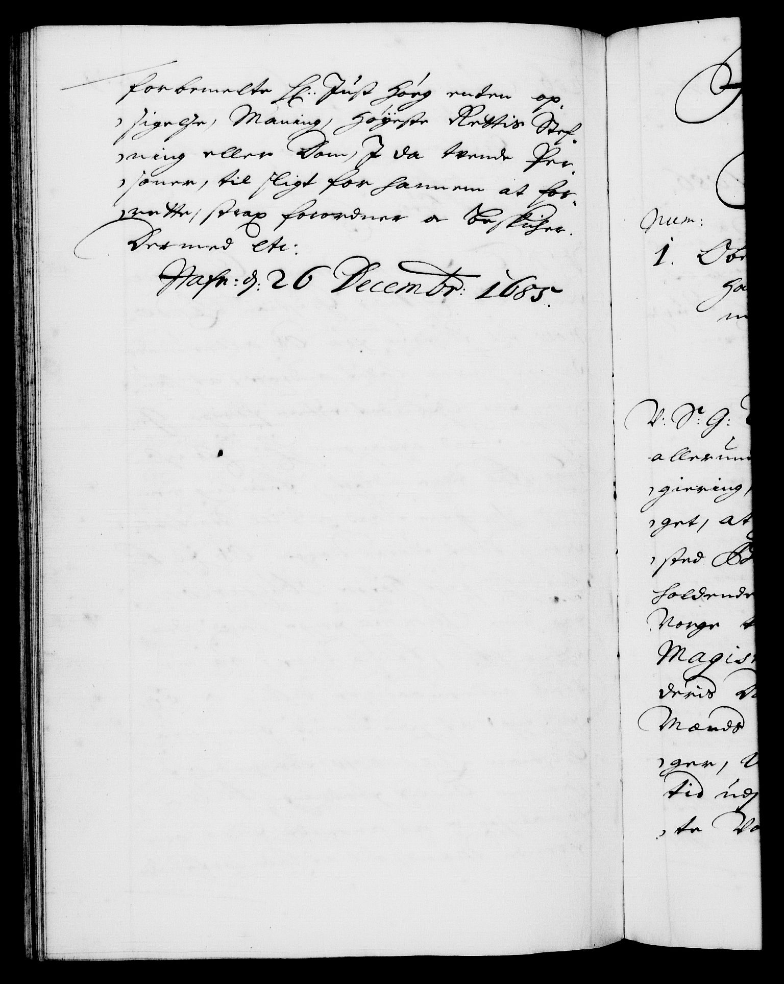 Danske Kanselli 1572-1799, AV/RA-EA-3023/F/Fc/Fca/Fcab/L0013: Norske tegnelser (mikrofilm), 1684-1687, p. 259b