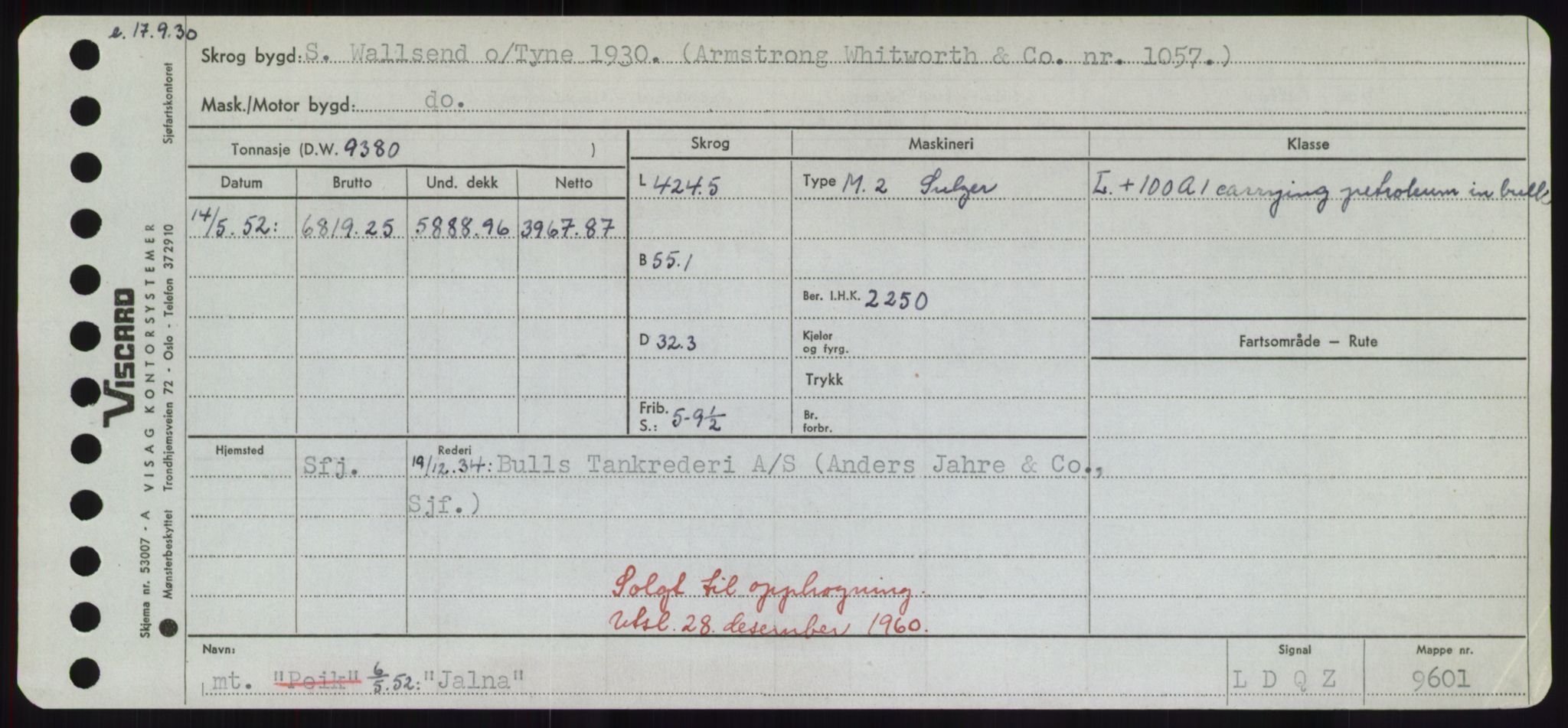 Sjøfartsdirektoratet med forløpere, Skipsmålingen, RA/S-1627/H/Hd/L0019: Fartøy, J, p. 77