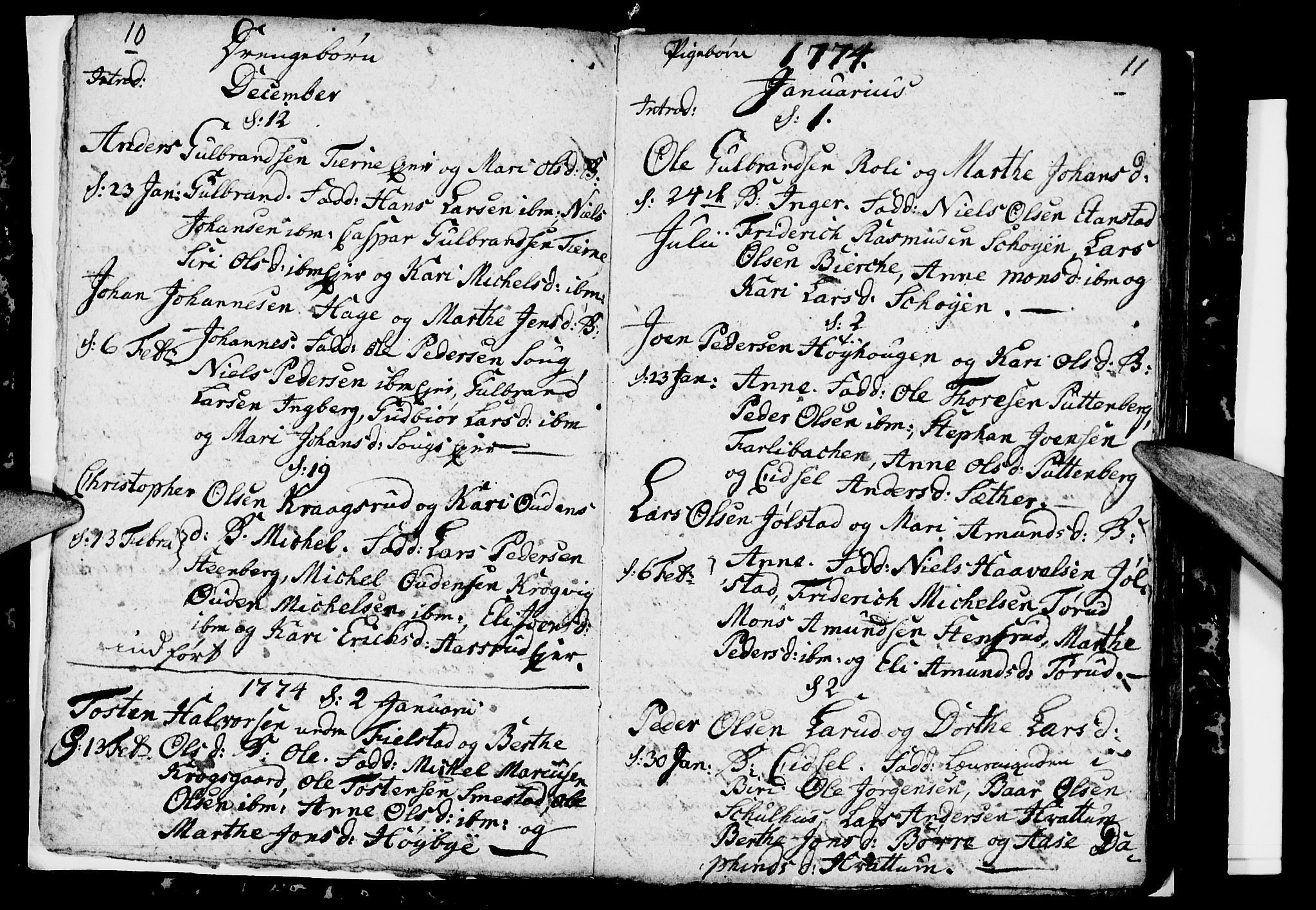 Ringsaker prestekontor, AV/SAH-PREST-014/I/Ia/L0005/0001: Parish register draft no. 5.1, 1773-1775, p. 10-11