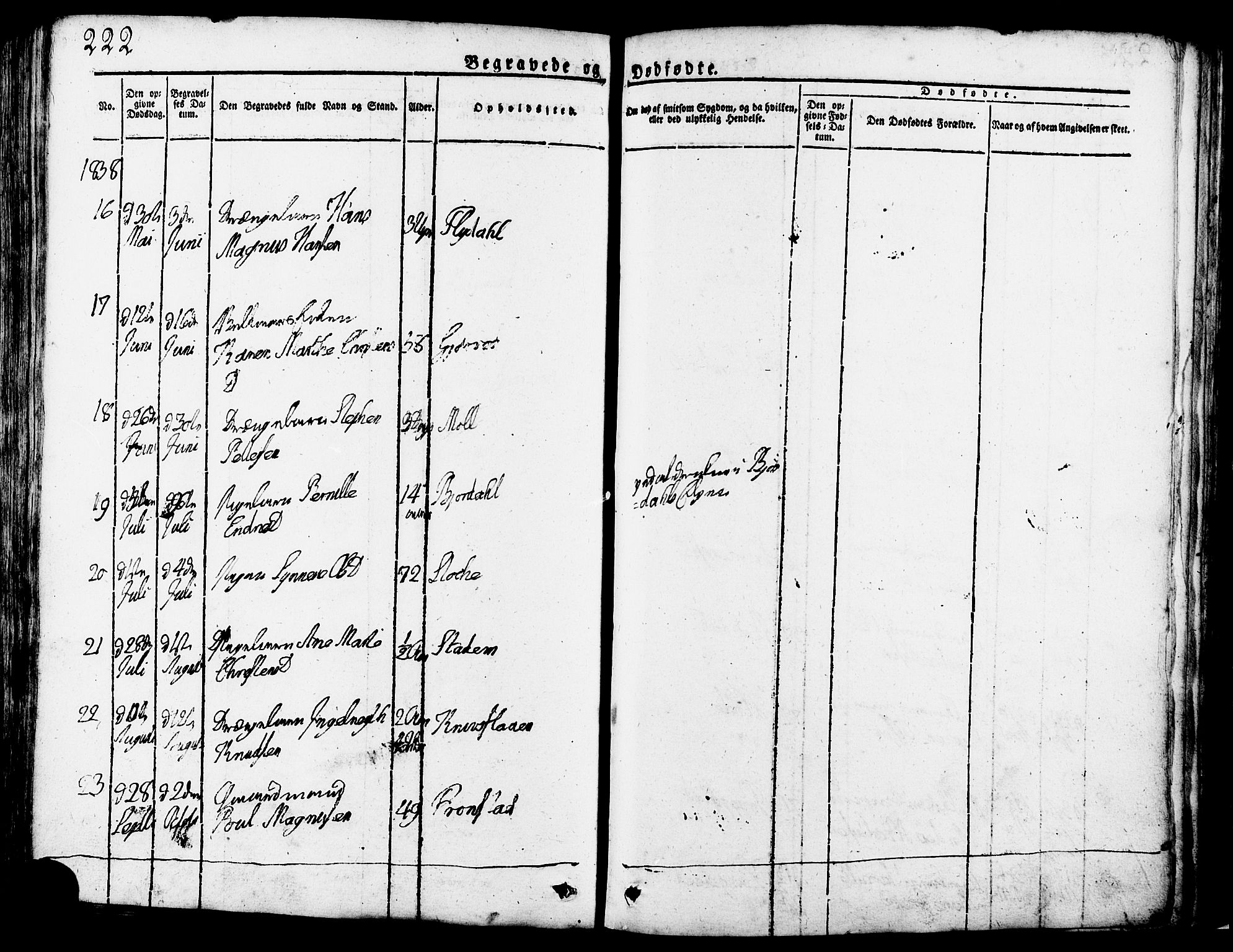 Ministerialprotokoller, klokkerbøker og fødselsregistre - Møre og Romsdal, AV/SAT-A-1454/517/L0221: Parish register (official) no. 517A01, 1827-1858, p. 222