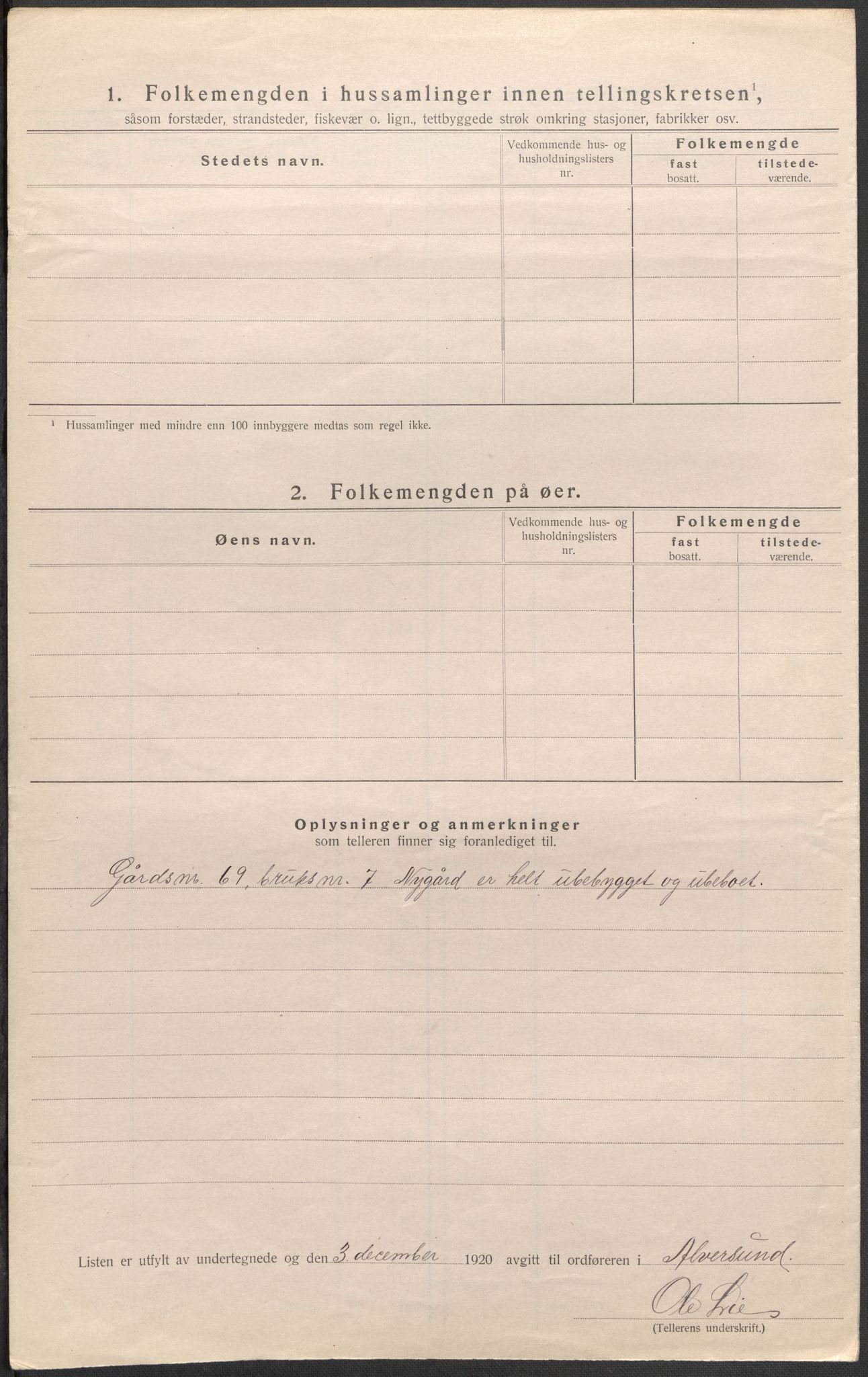 SAB, 1920 census for Alversund, 1920, p. 40