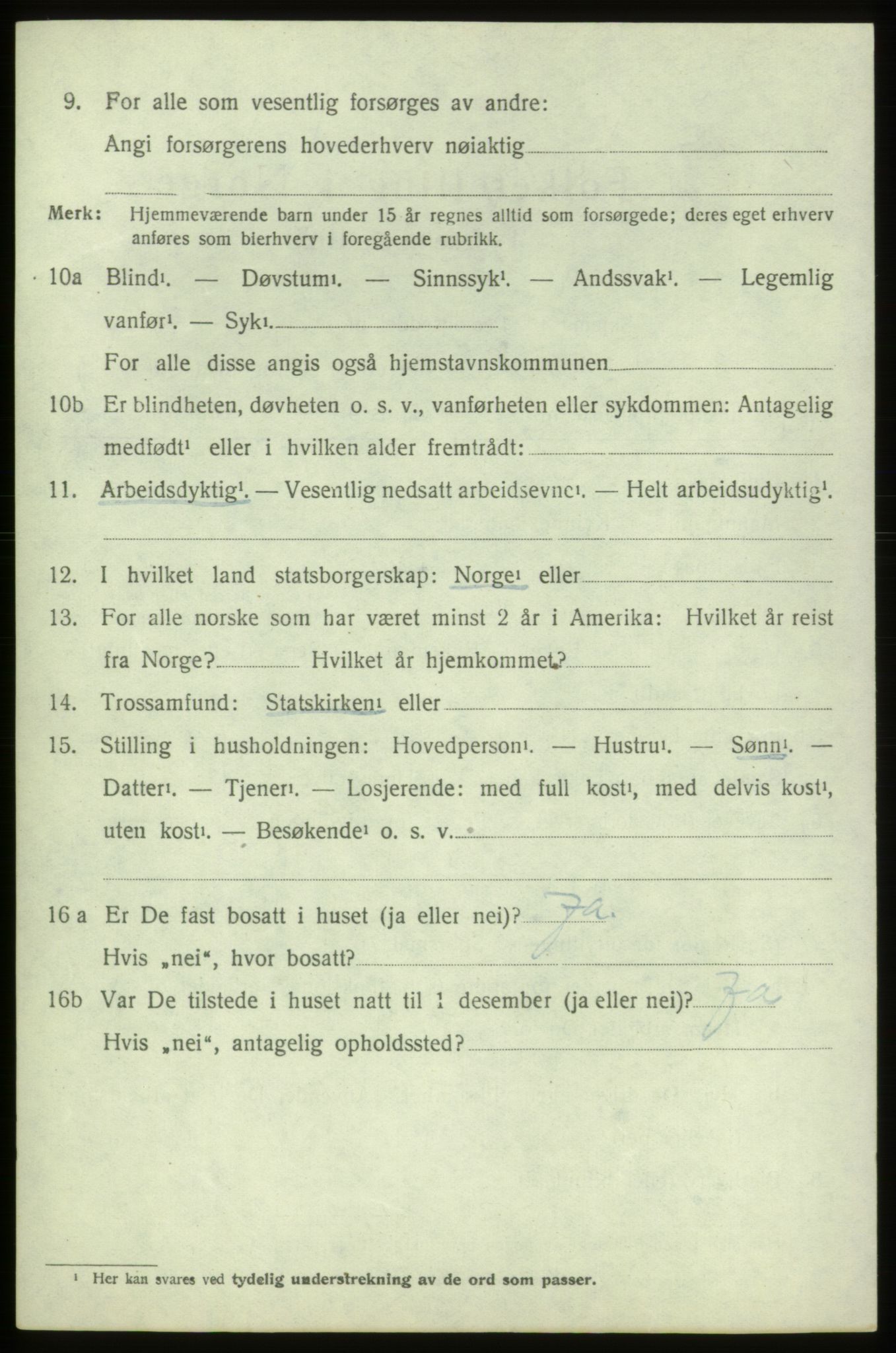 SAB, 1920 census for Stord, 1920, p. 7360