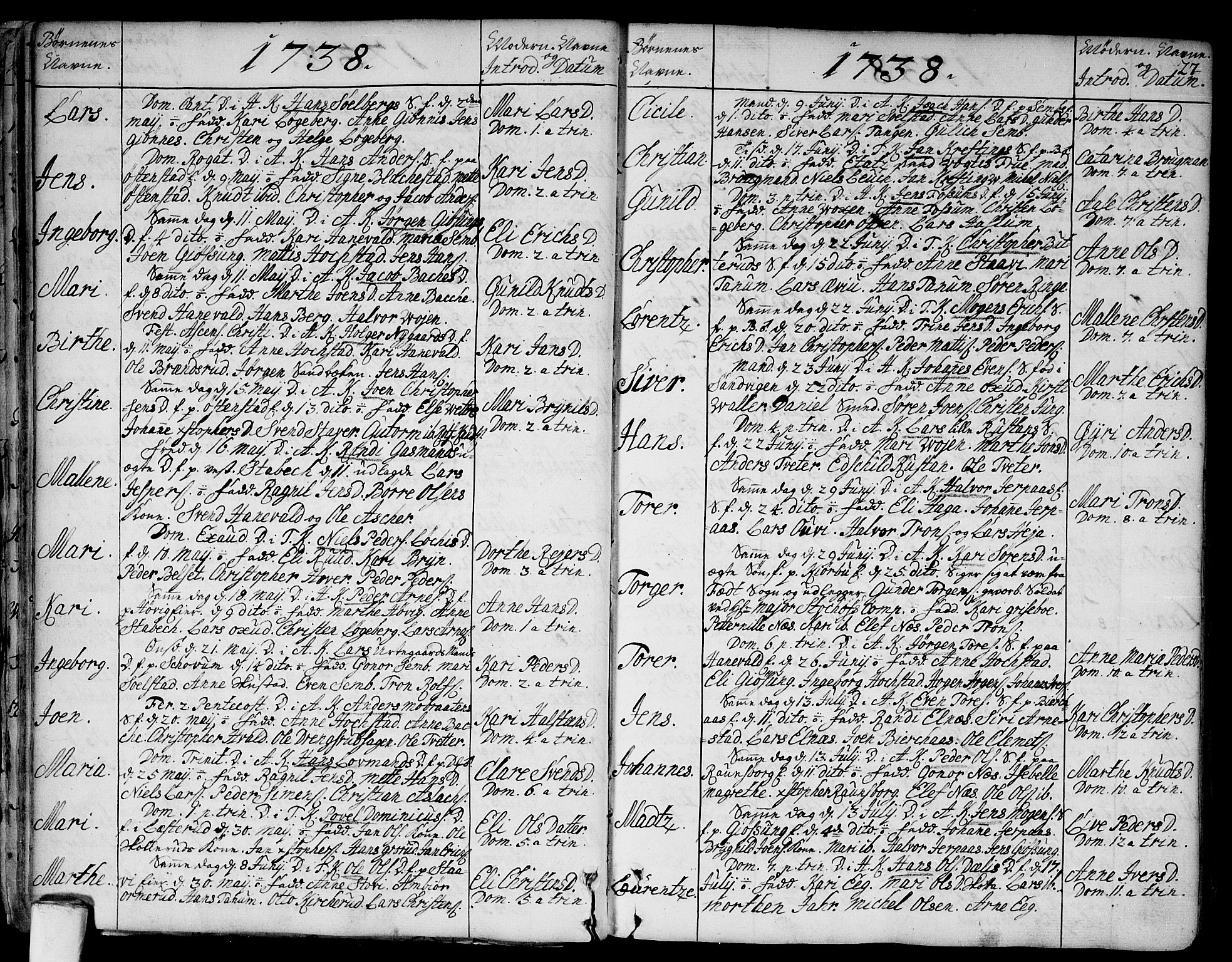 Asker prestekontor Kirkebøker, AV/SAO-A-10256a/F/Fa/L0002: Parish register (official) no. I 2, 1733-1766, p. 27