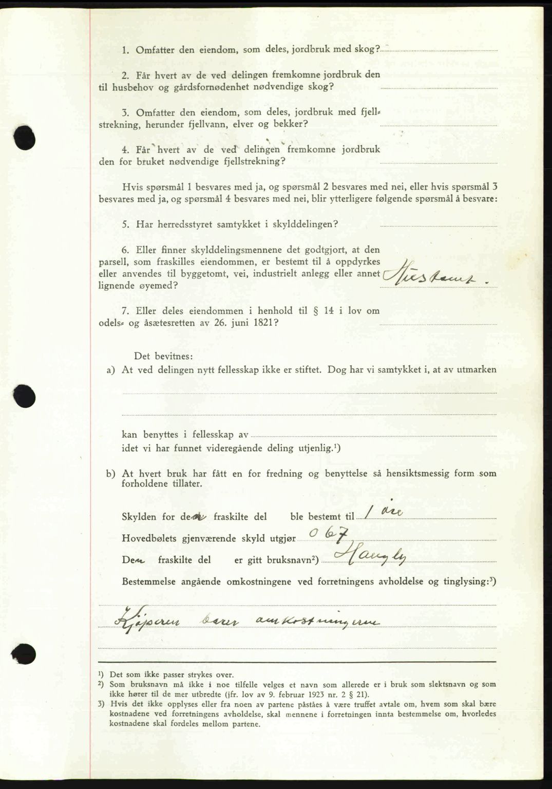 Romsdal sorenskriveri, AV/SAT-A-4149/1/2/2C: Mortgage book no. A21, 1946-1946, Diary no: : 2718/1946