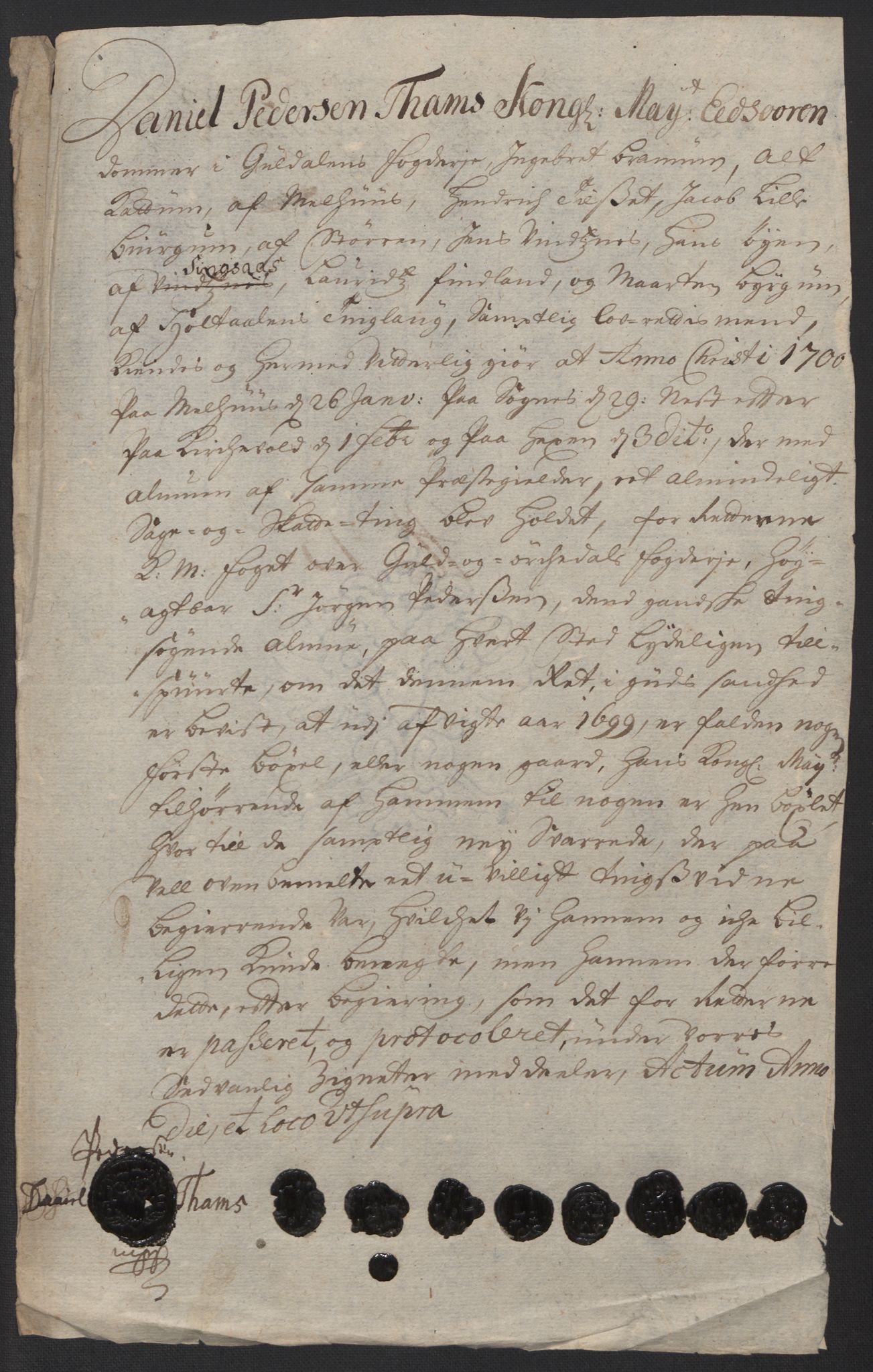 Rentekammeret inntil 1814, Reviderte regnskaper, Fogderegnskap, AV/RA-EA-4092/R60/L3949: Fogderegnskap Orkdal og Gauldal, 1699, p. 354