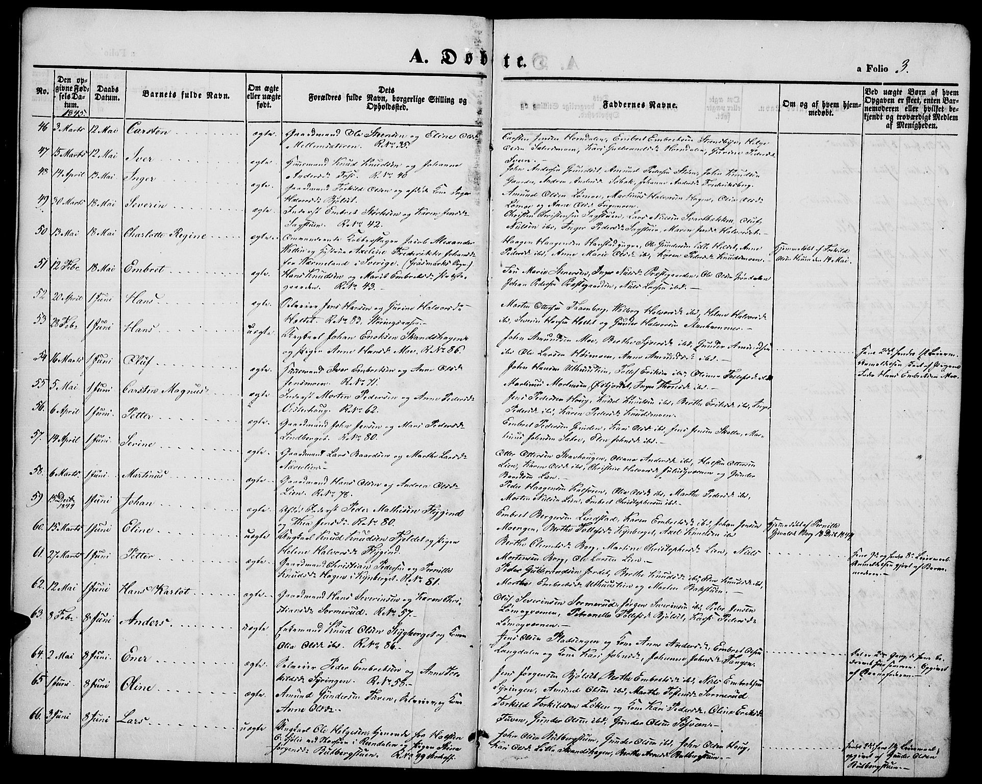 Elverum prestekontor, SAH/PREST-044/H/Ha/Hab/L0002: Parish register (copy) no. 2, 1845-1855, p. 3