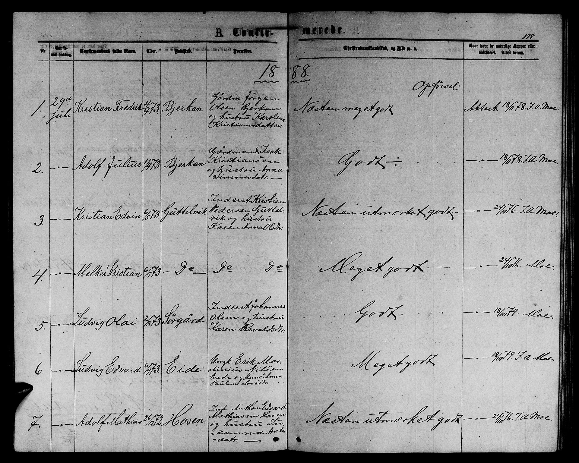 Ministerialprotokoller, klokkerbøker og fødselsregistre - Sør-Trøndelag, SAT/A-1456/656/L0695: Parish register (copy) no. 656C01, 1867-1889, p. 175