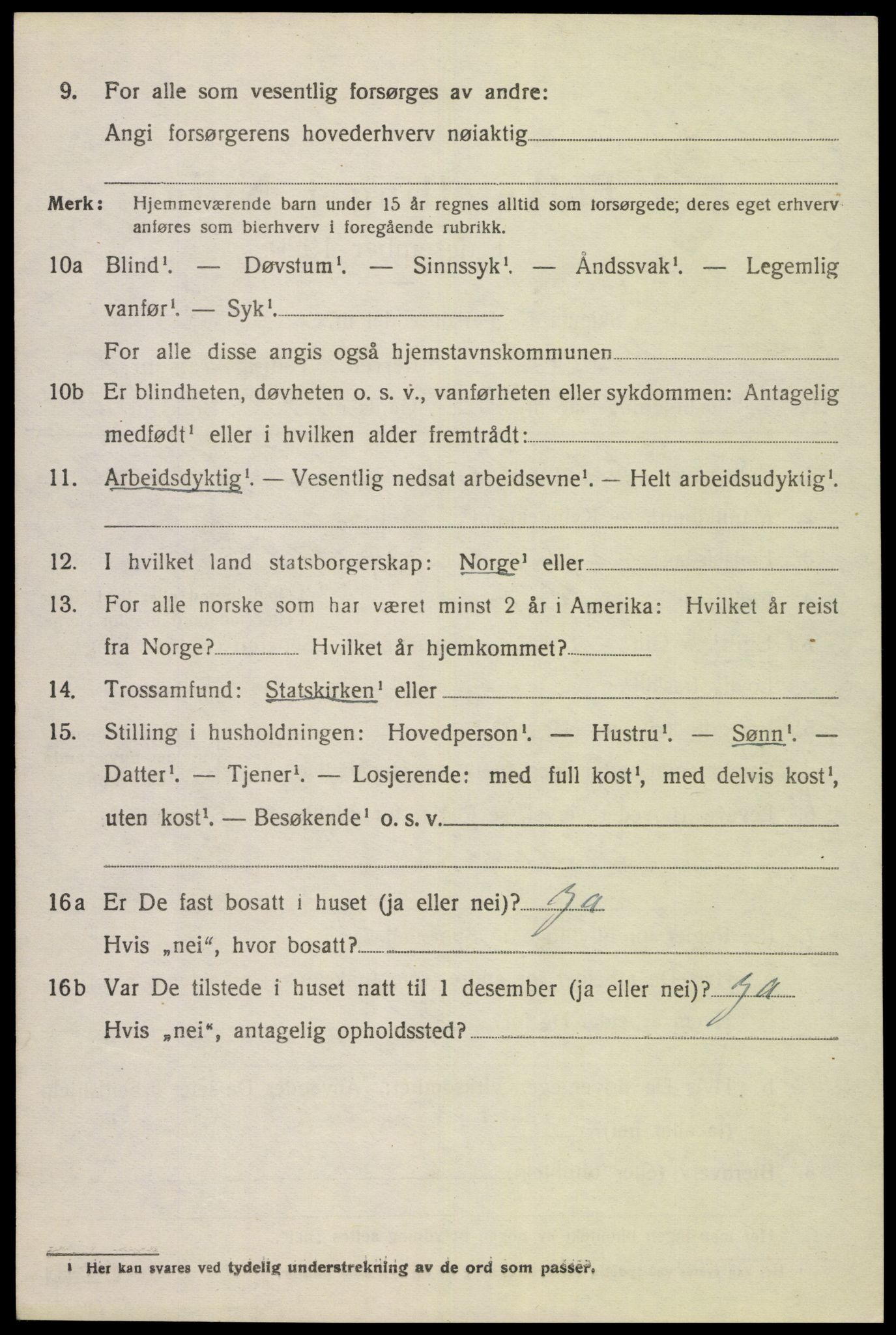 SAK, 1920 census for Bakke, 1920, p. 2825