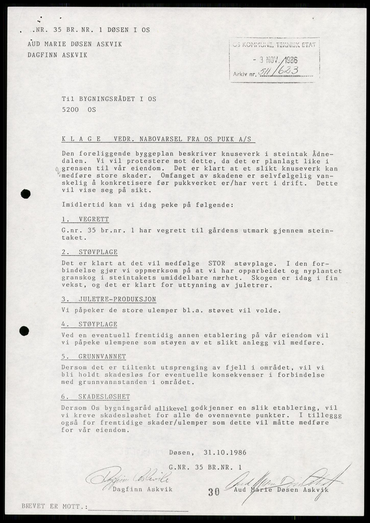 Statens forurensningstilsyn, hovedkontoret, AV/RA-S-4136/1/D/Da/L1368: Kommunalt avløpsvann, slam og avfall, vannforsyning, analyse, akvakultur og produktkontroll, 1983-1993, p. 43