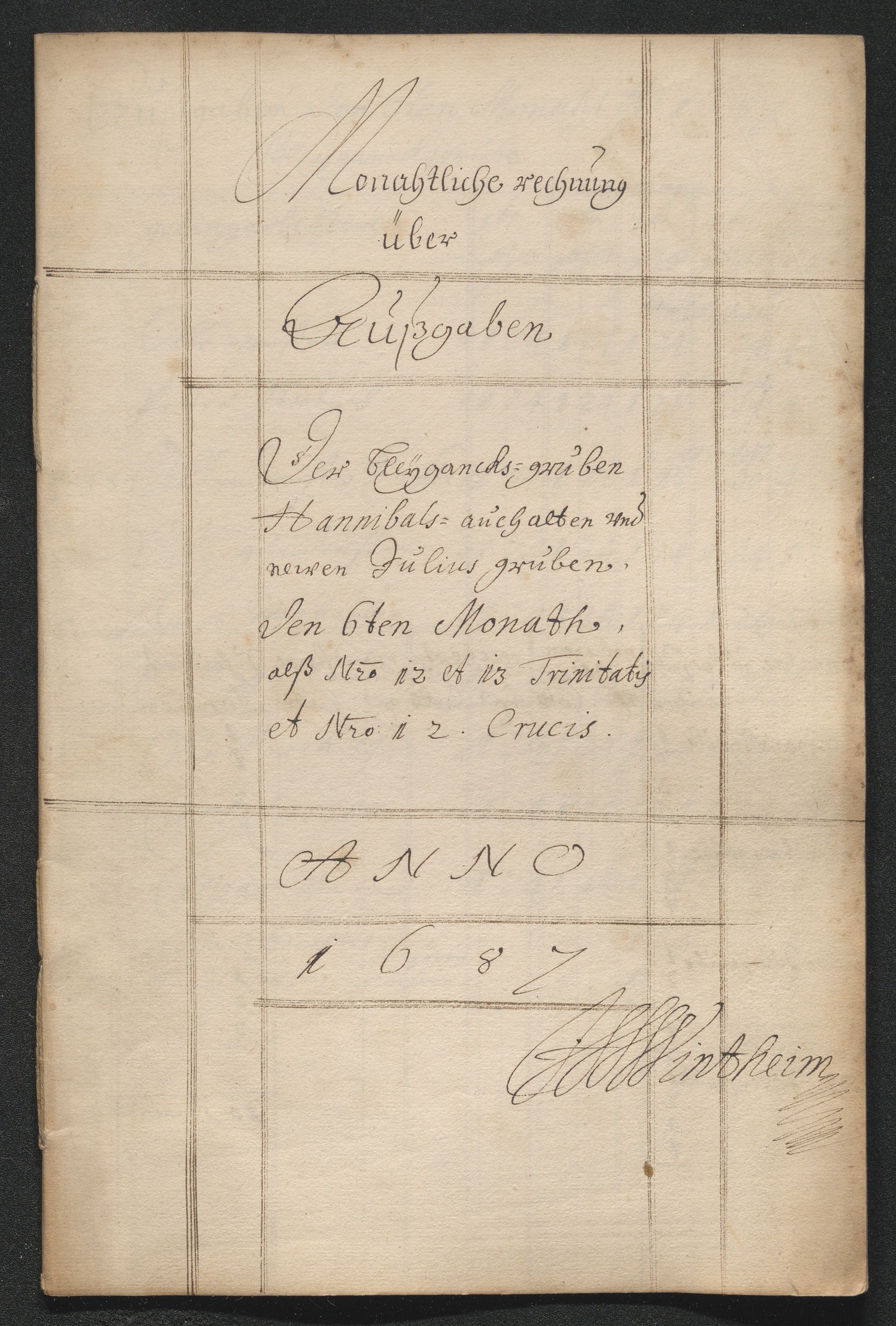 Kongsberg Sølvverk 1623-1816, AV/SAKO-EA-3135/001/D/Dc/Dcd/L0063: Utgiftsregnskap for gruver m.m. , 1687, p. 204