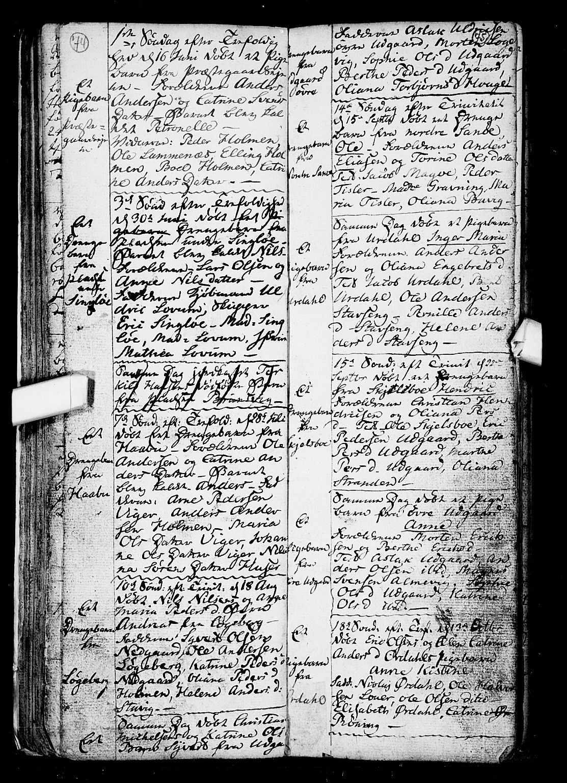 Hvaler prestekontor Kirkebøker, SAO/A-2001/F/Fa/L0002: Parish register (official) no. I 2, 1749-1816, p. 74-75