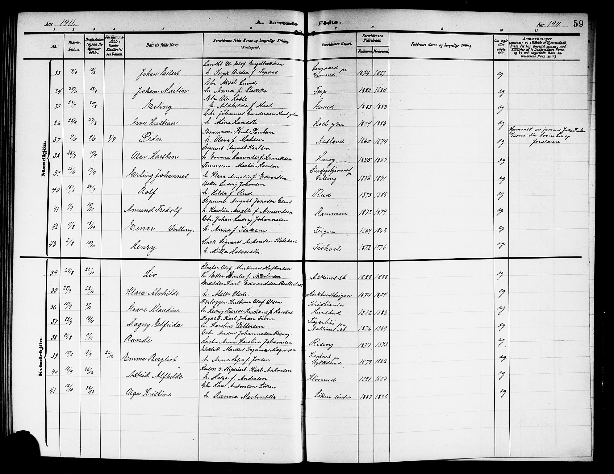 Askim prestekontor Kirkebøker, AV/SAO-A-10900/G/Ga/L0002: Parish register (copy) no. 2, 1903-1921, p. 59