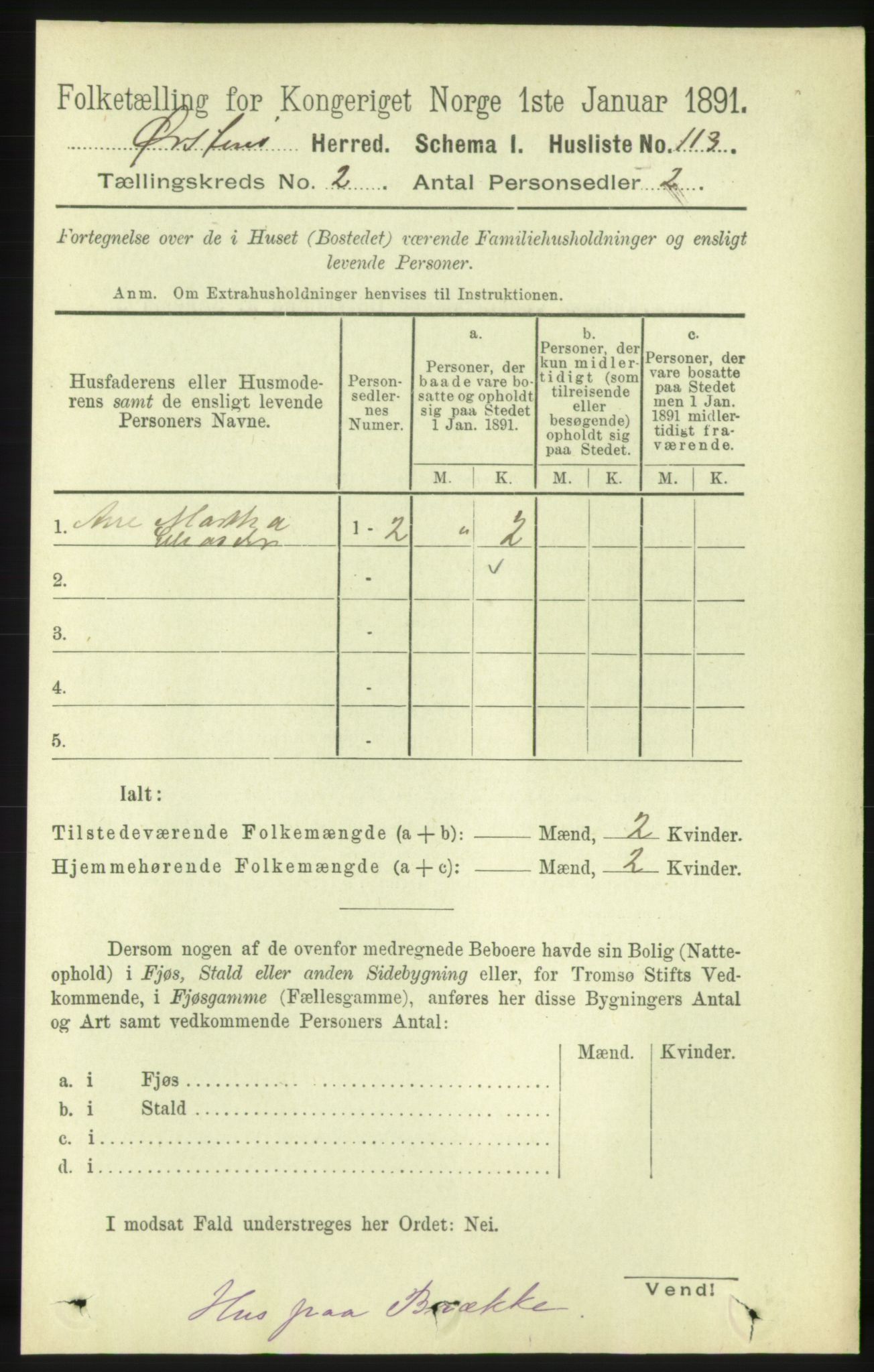 RA, 1891 census for 1520 Ørsta, 1891, p. 481