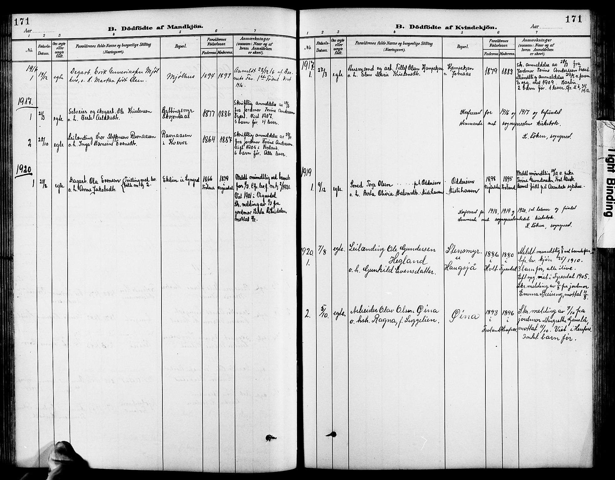 Froland sokneprestkontor, SAK/1111-0013/F/Fb/L0010: Parish register (copy) no. B 10, 1893-1920, p. 171