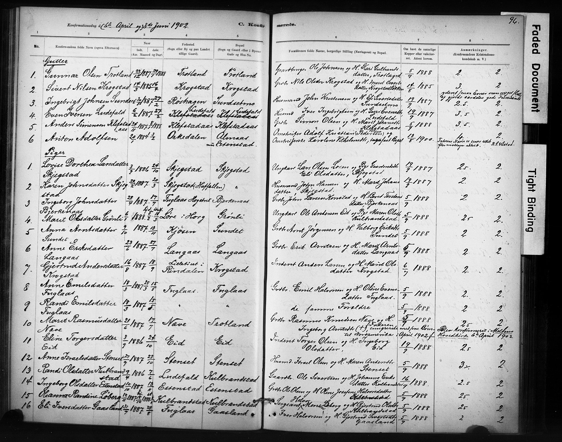 Ministerialprotokoller, klokkerbøker og fødselsregistre - Sør-Trøndelag, SAT/A-1456/694/L1127: Parish register (official) no. 694A01, 1887-1905, p. 96